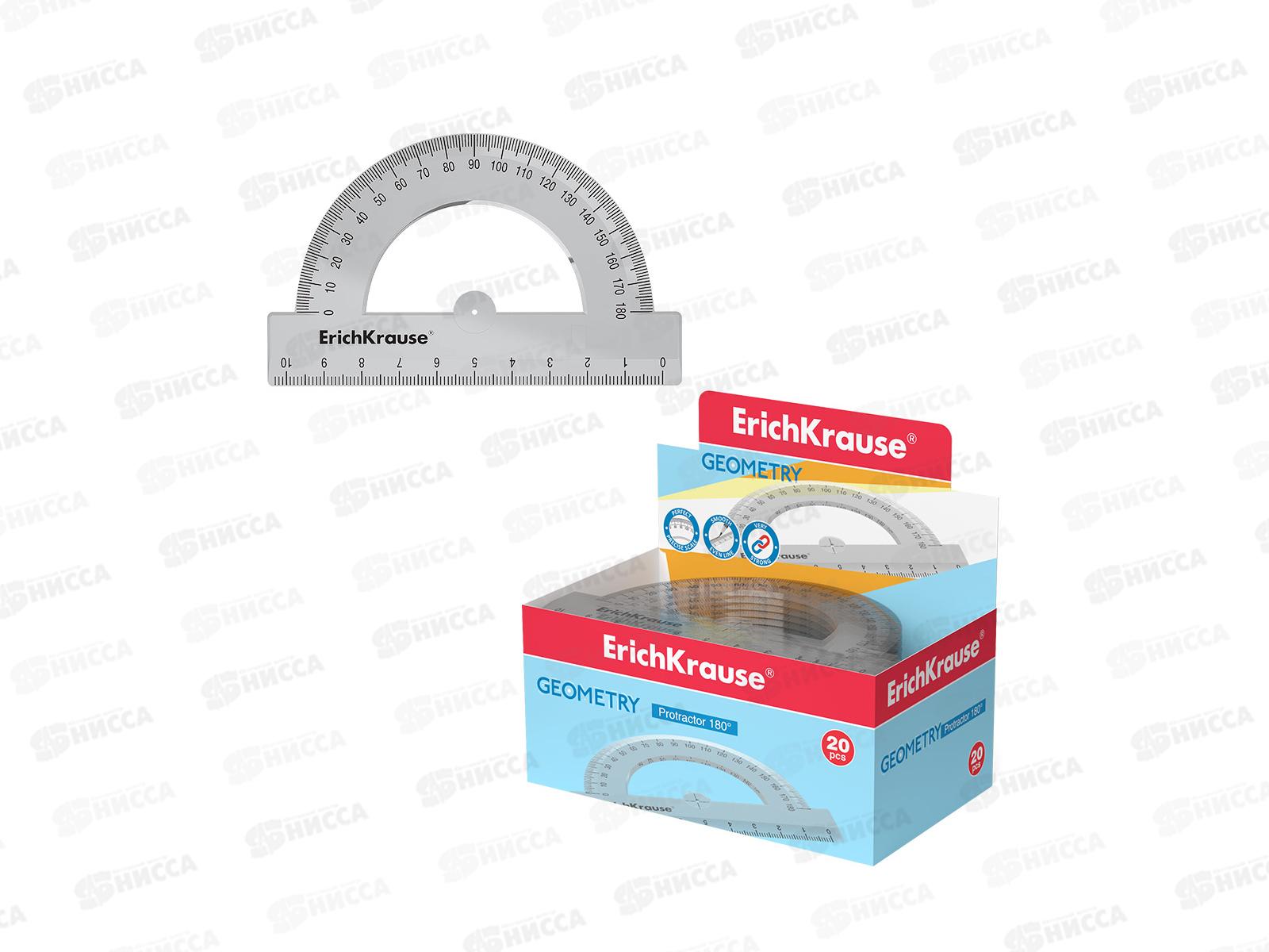 Транспортир 180гр ЕК Сlear , 10см, 49550