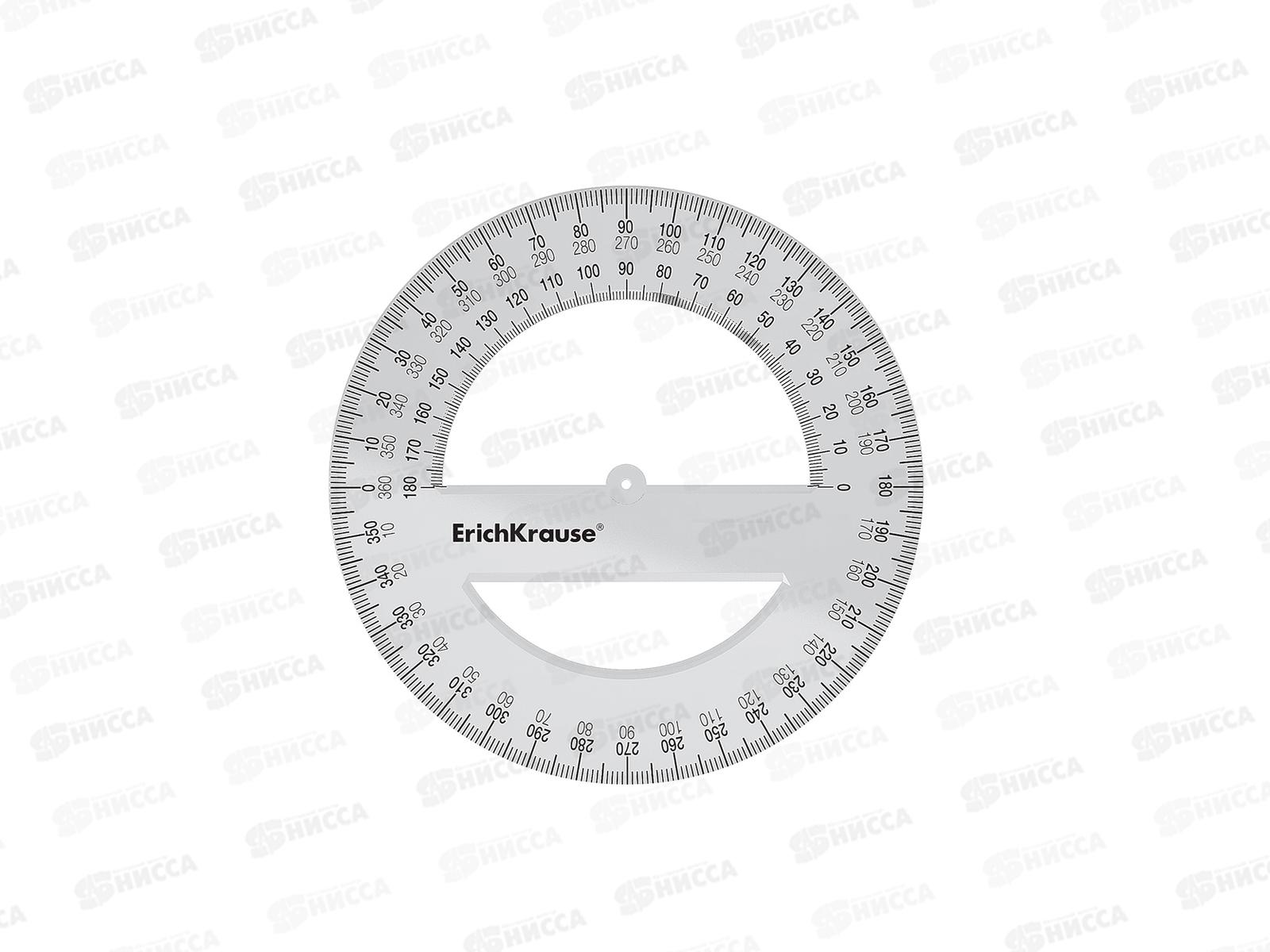 Транспортир 360гр ЕК Сlear , 12см, 49555