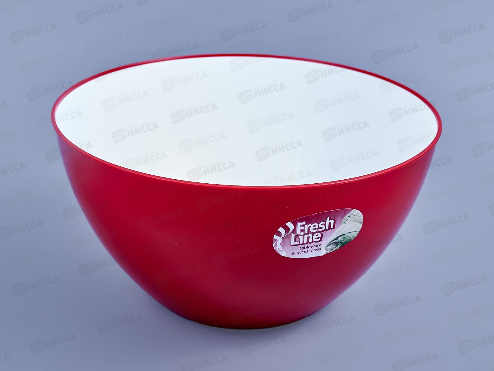 Миска 3л &quotFresh Line&quot бело-красная М703БК *22