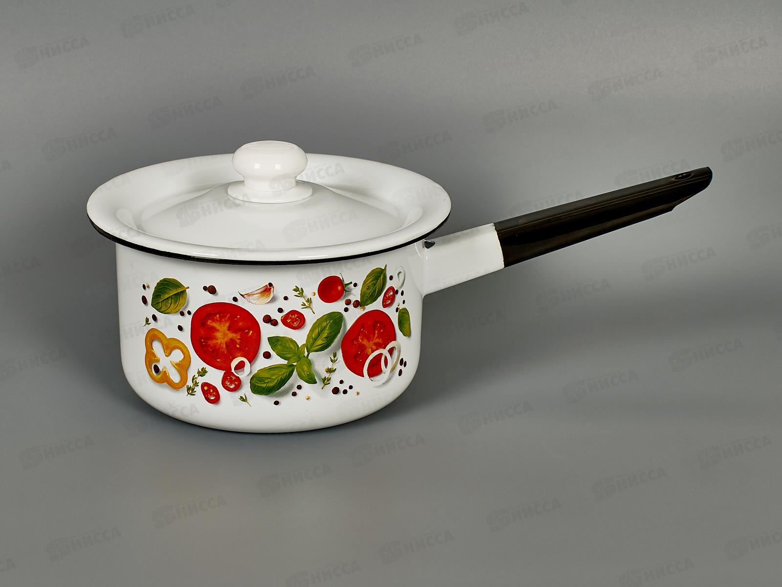 Ковш 2 л с крышкой Белый, пластмассовая кнопка С2111.3