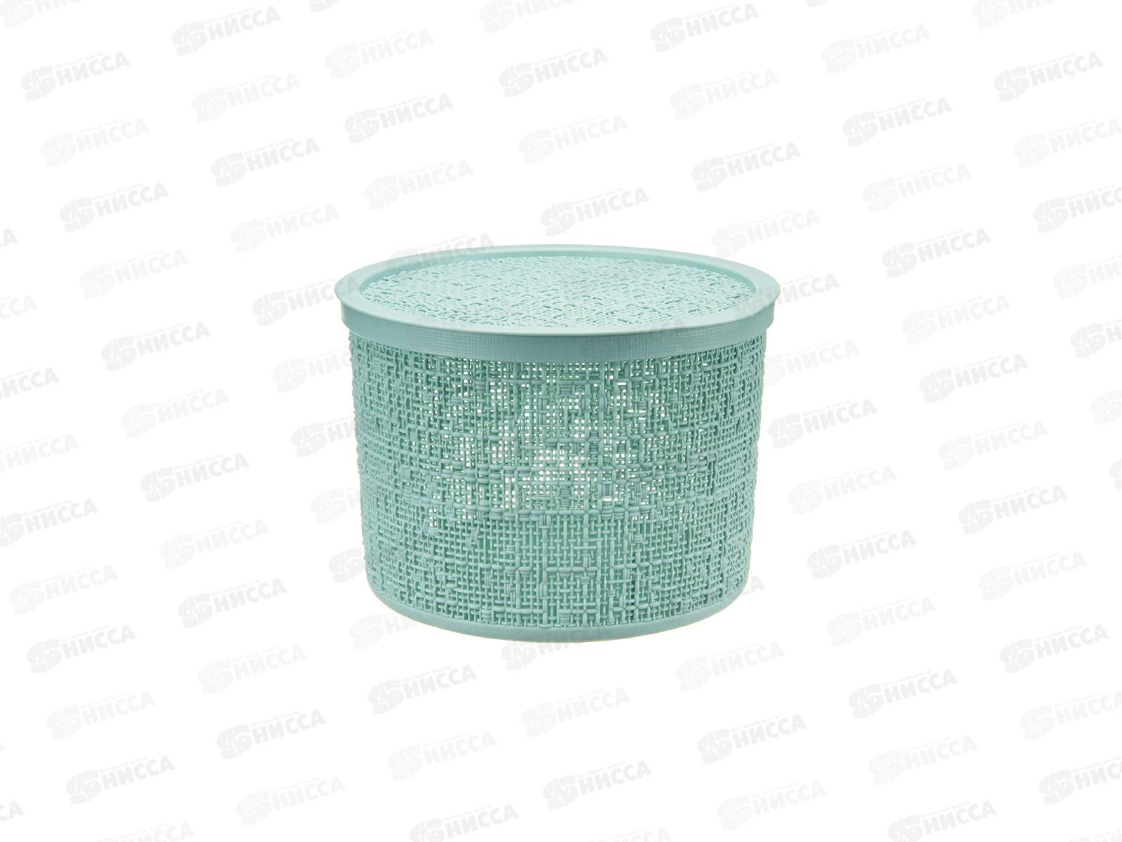 Коробка 4,5л БЯЗЬ с крышкой  Морская волна М2329 *8