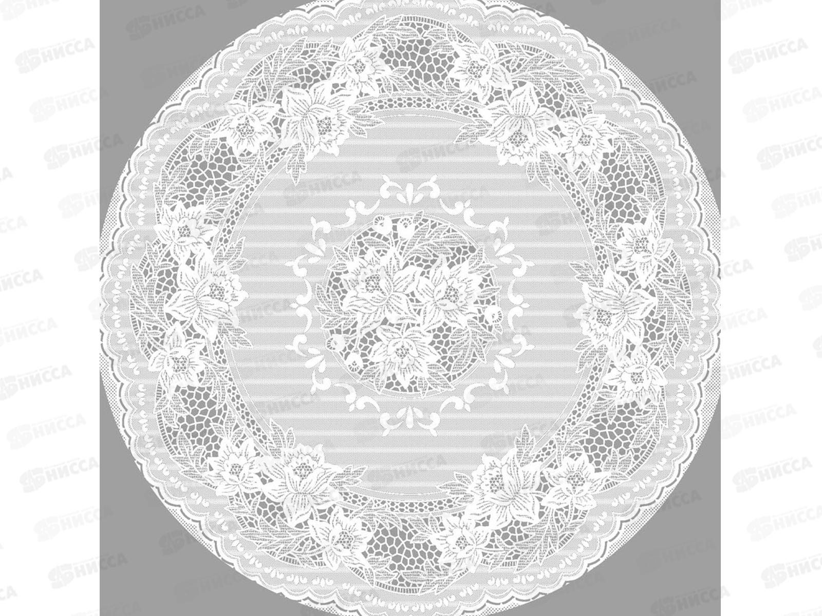 Салфетка ажурная GRACE Лейс 38*38 LO-1006U белая круг 93401 *12