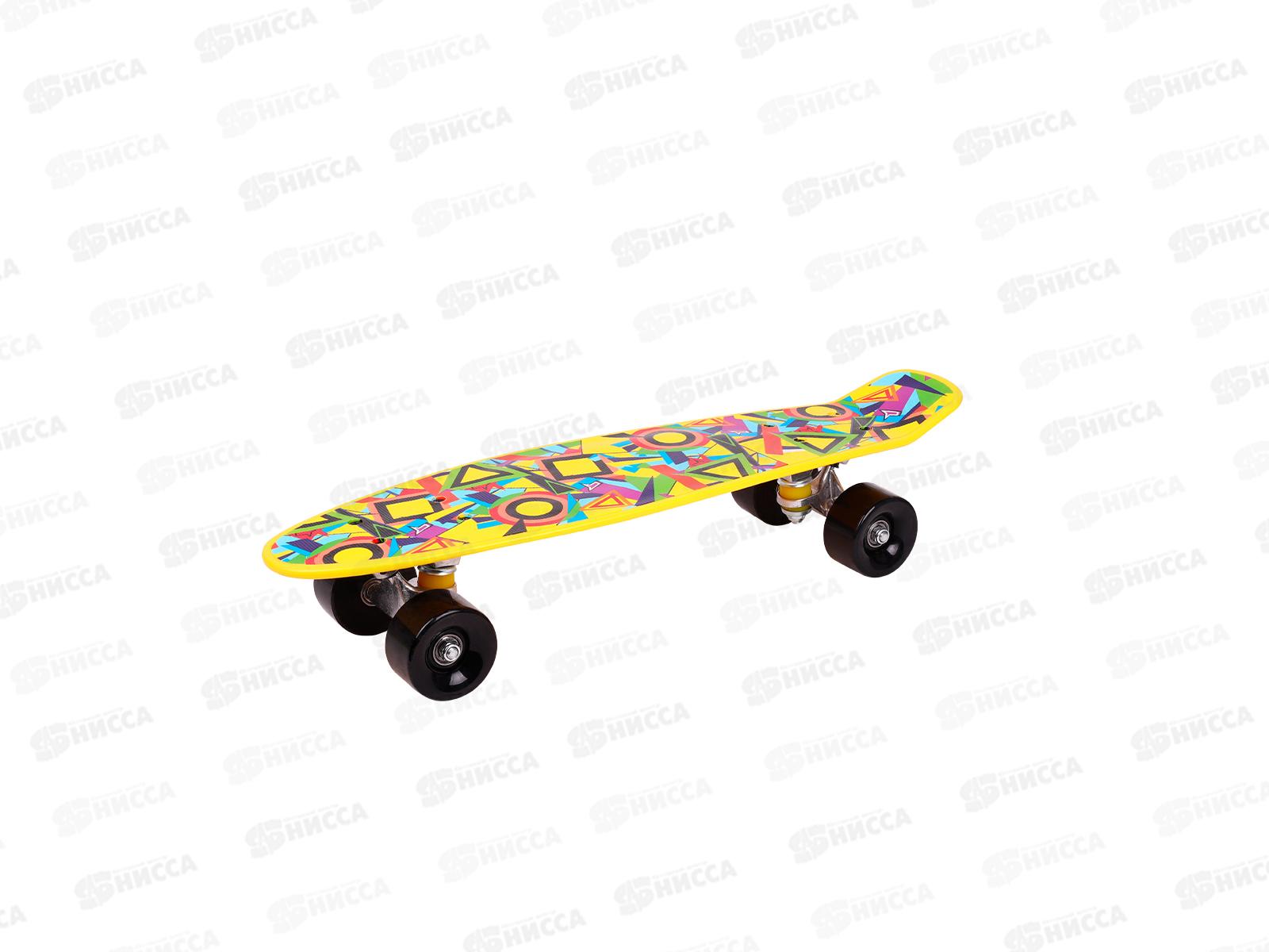 Скейтборд &quotРитм-3&quot пластик (56х15х10), 883-4, (колеса ПУ 60мм) *8
