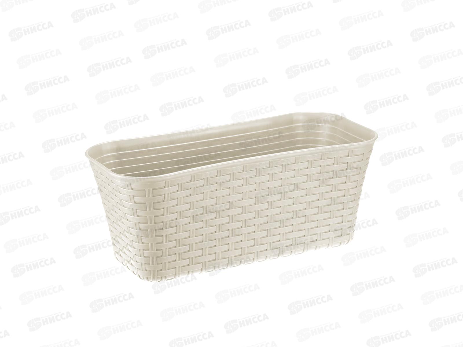 Балконный ящик 400мл РОТАНГ Белый ротанг М3225 *10