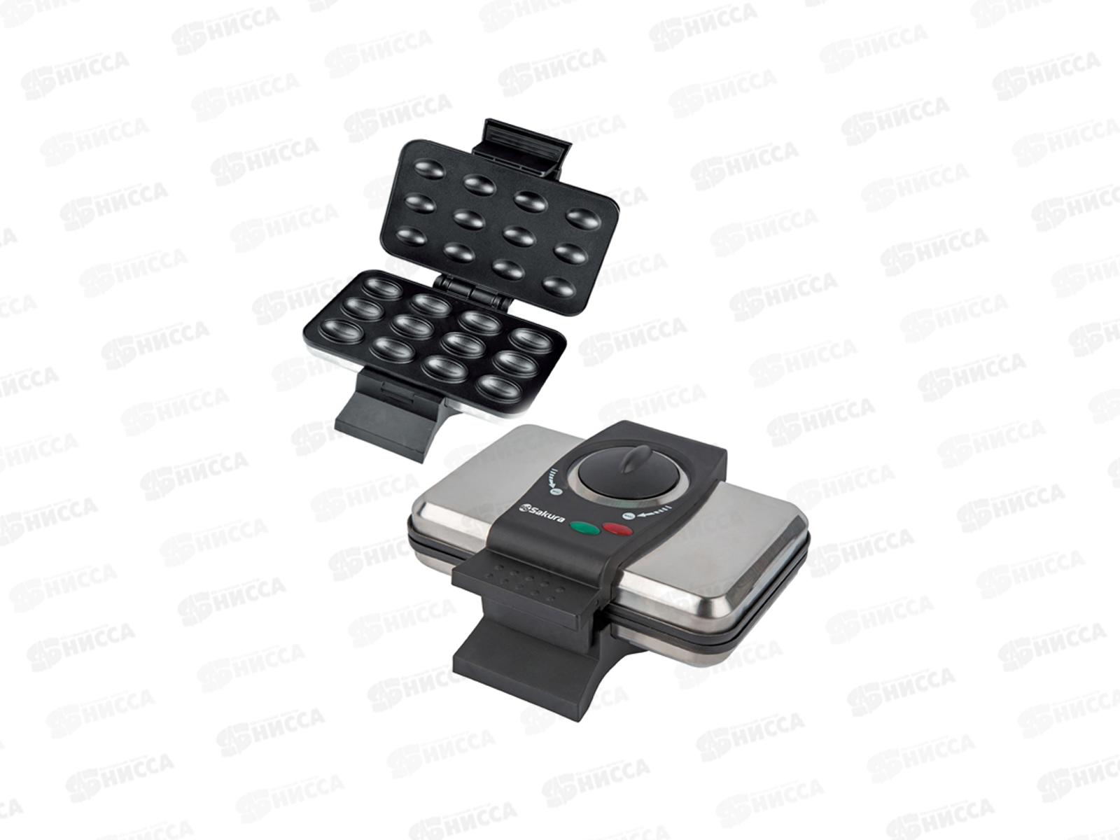 Вафельница-орешница SA-7405NM 1000Вт нерж