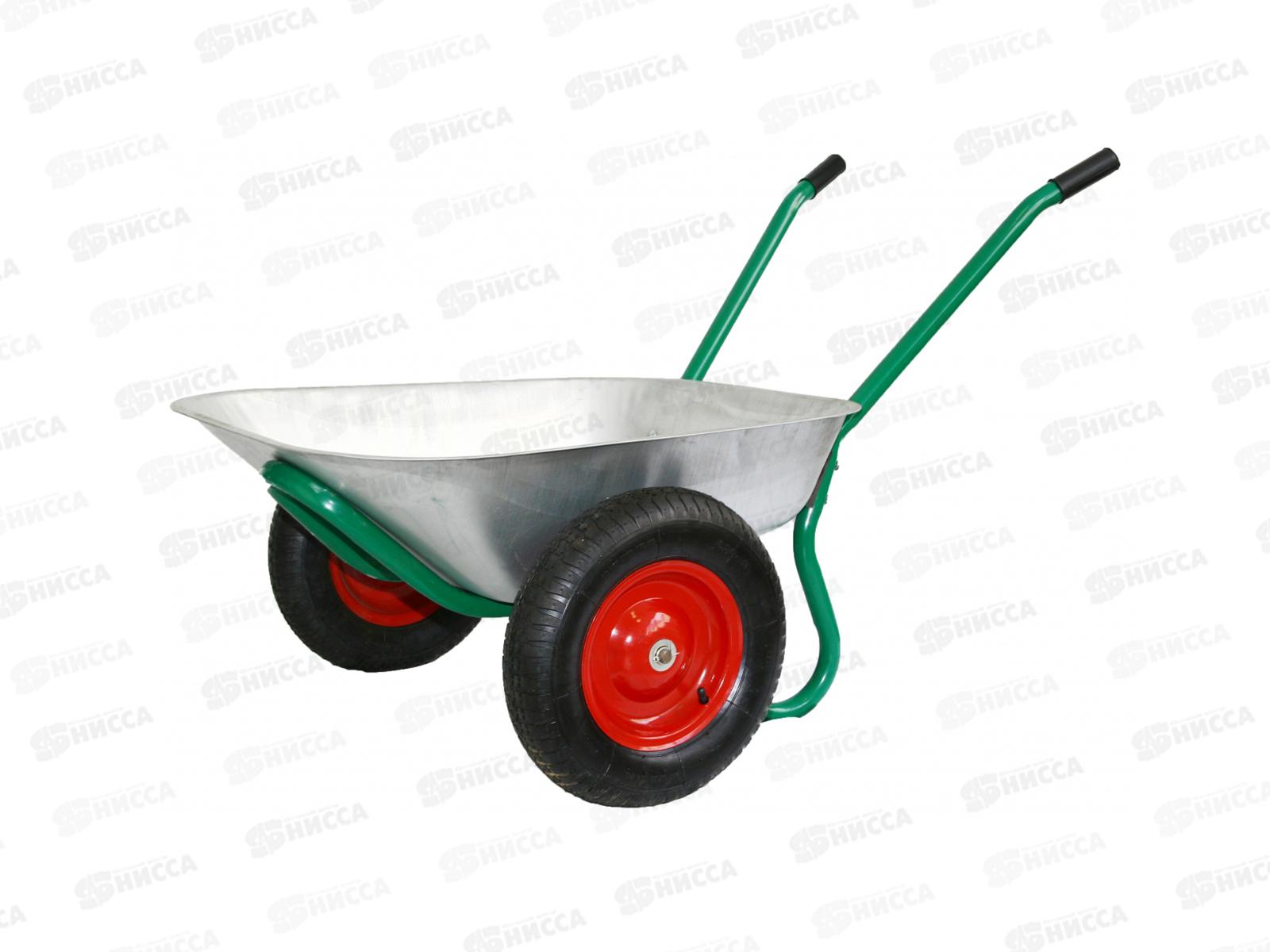 Тачка садовая 65л 2-х колесная  90кг кузов 0.6мм оцинкованная