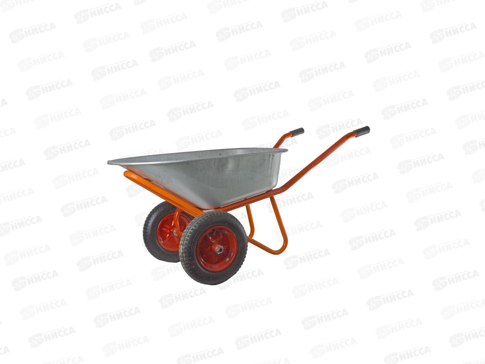 Тачка строительная 120л 2-х колесная, пневмоколесо,  250кг кузов 0.8мм оцинкованная