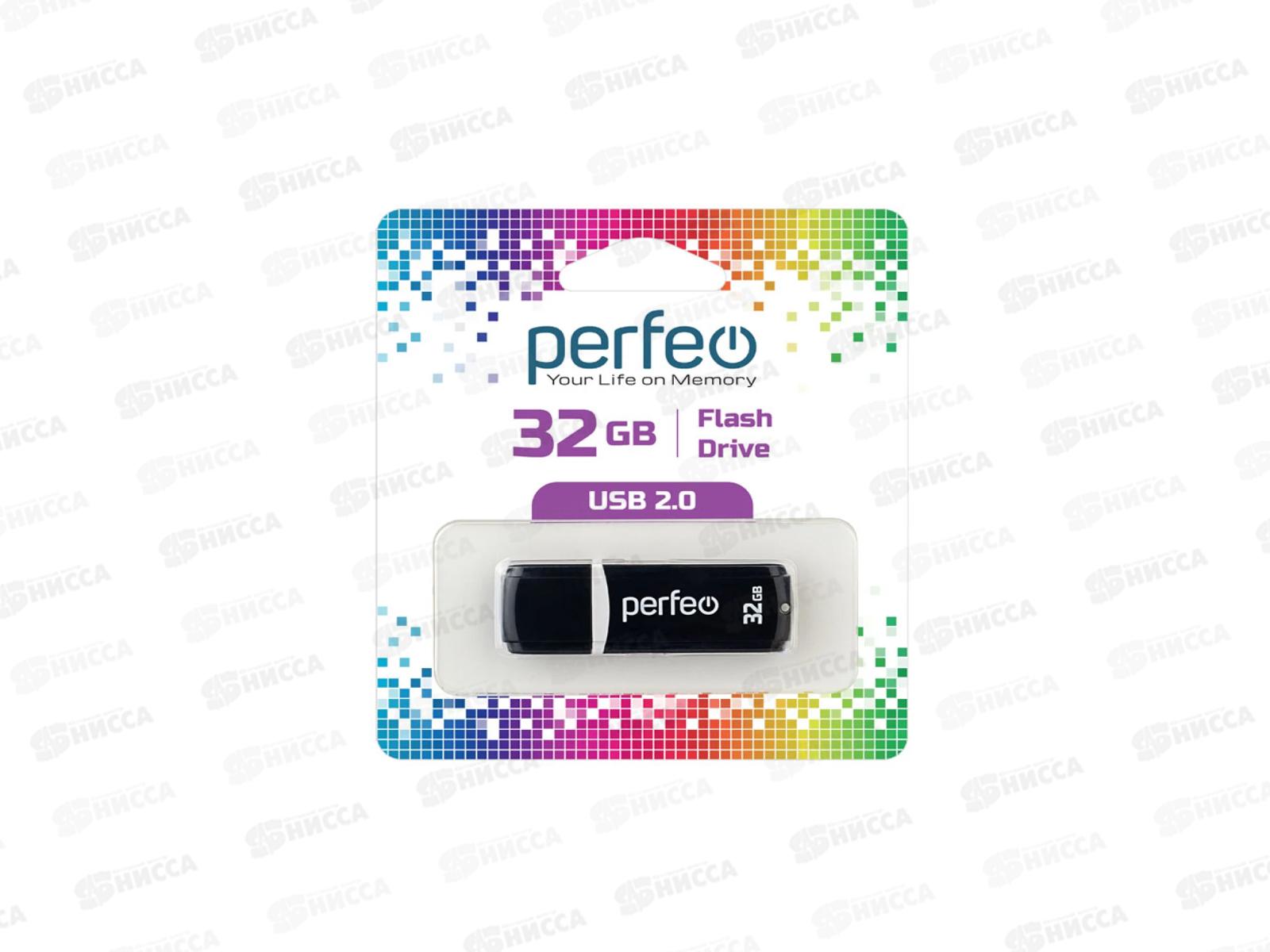 Флеш-карта Perfeo USB 32Gb C02 black