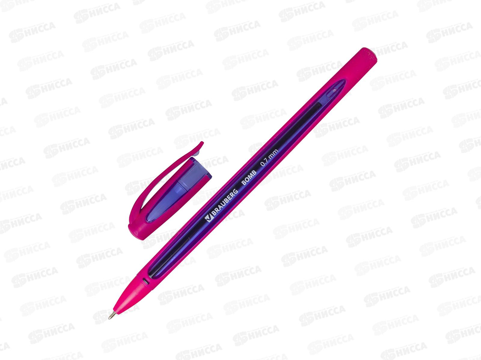 Ручка шариковая BRAUBERG-143346 BOMB GT Color  синяя *36