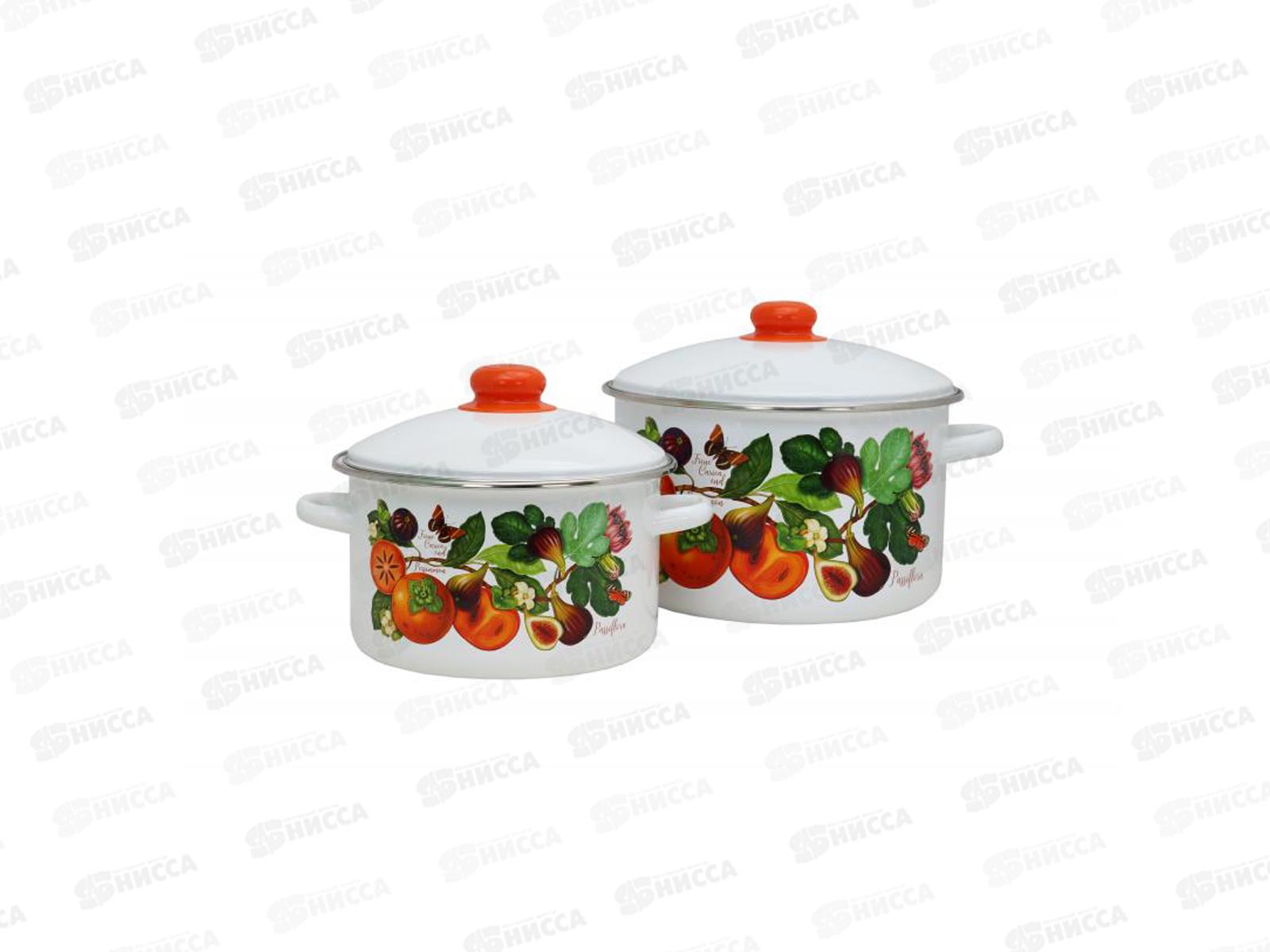 Набор кастрюль Хурма белый (2+3л)