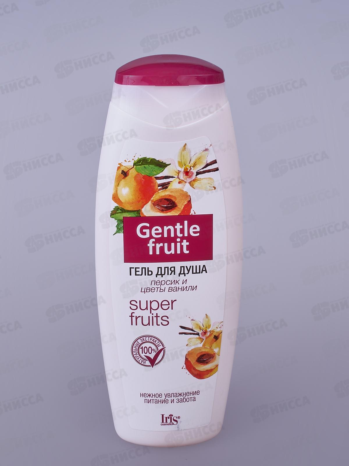 IRIS Gentle Fruit Гель для душа Персик и цветы ванили 400мл *12