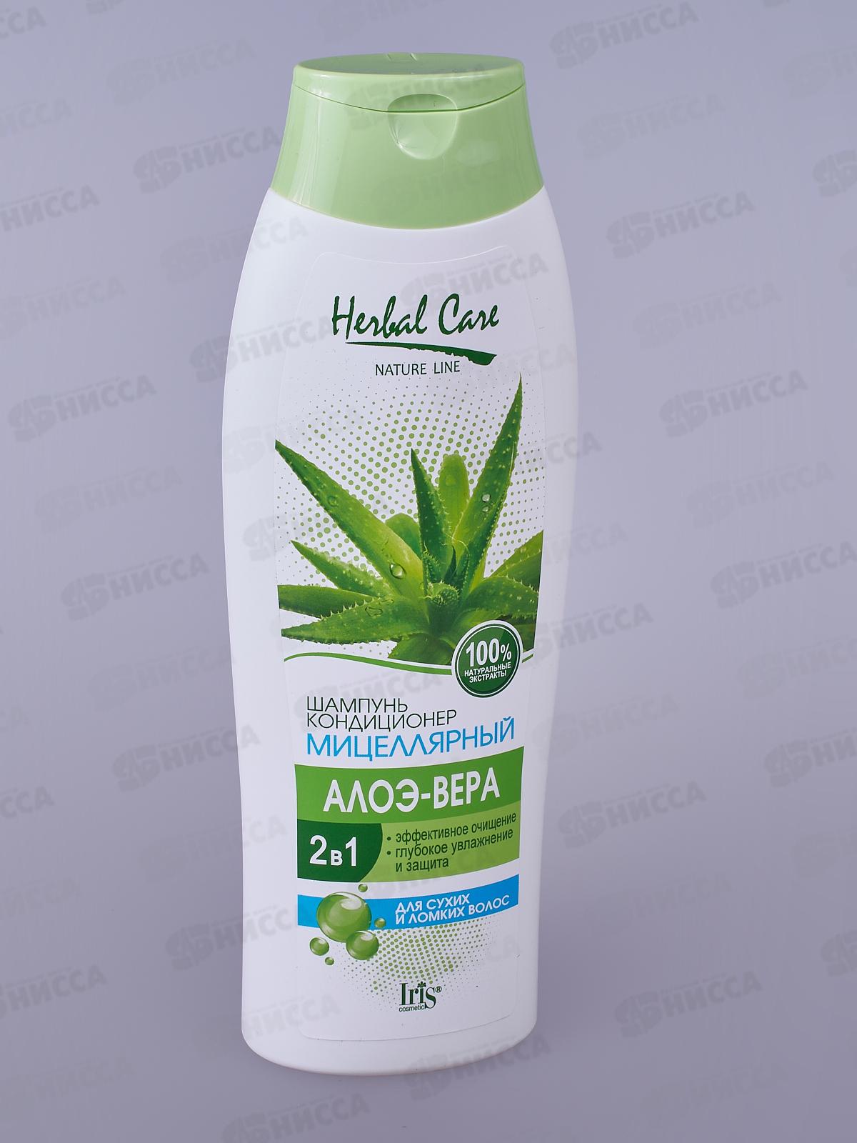 IRIS HERBAL CARE Шампунь-кондиционер Алоэ-Вера 400мл *12