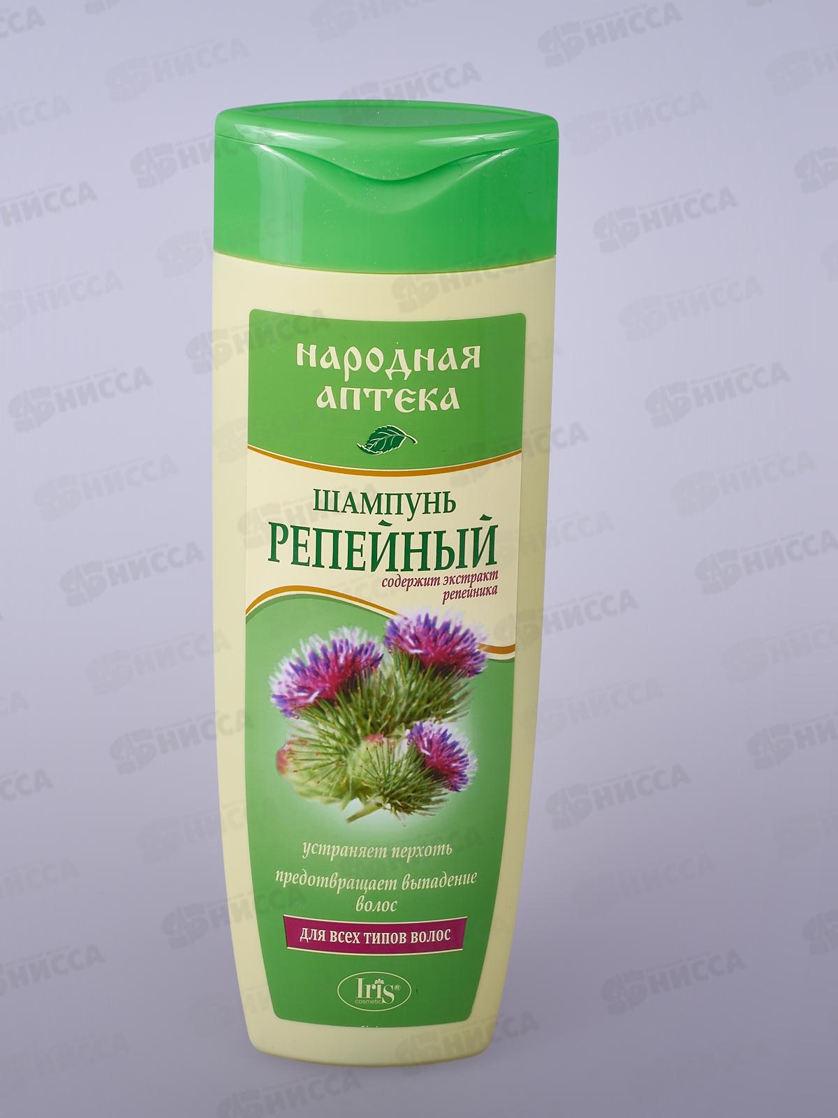 IRIS Народная Аптека Шампунь для волос Репейный 400мл *12