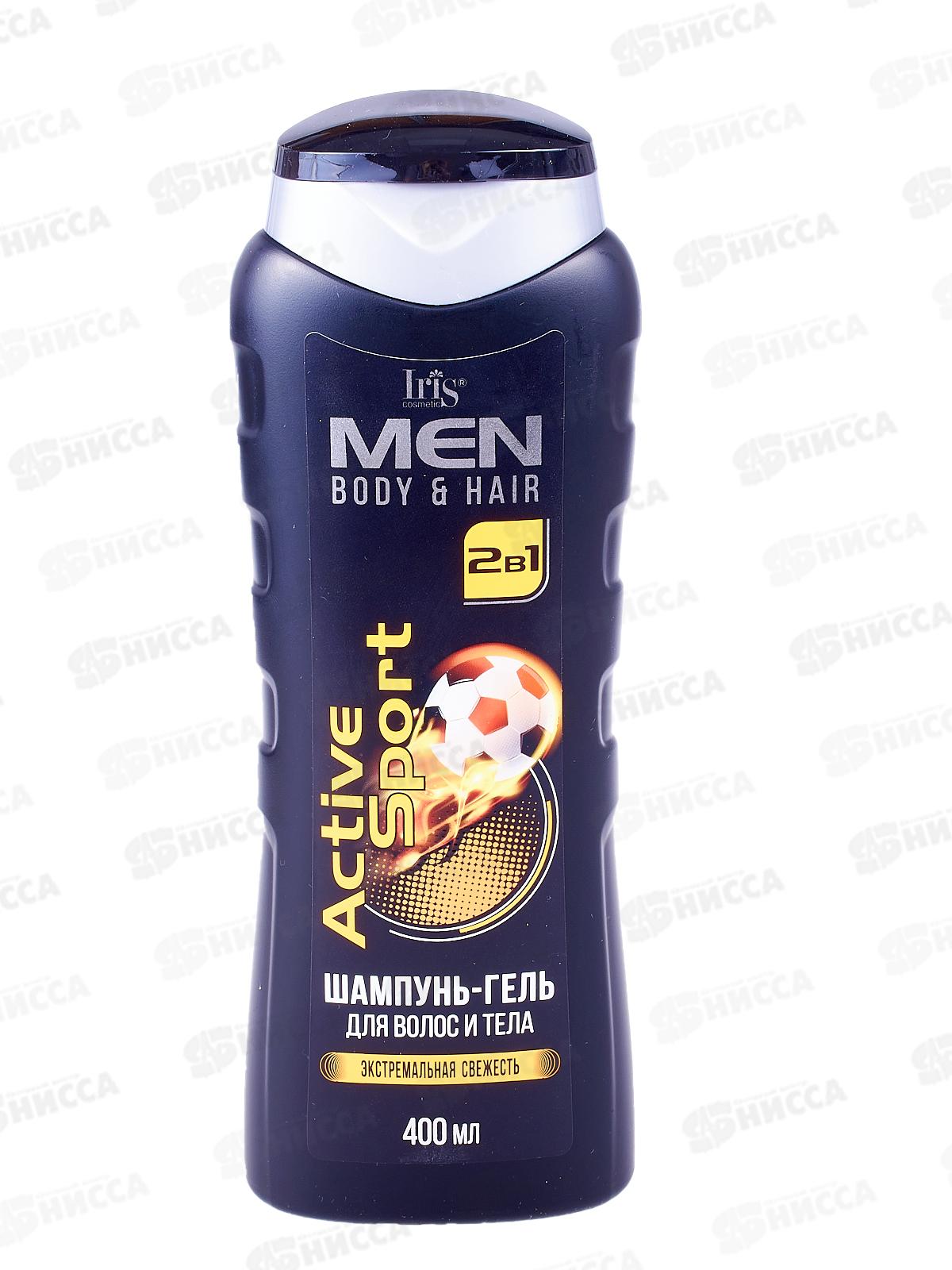 IRIS MEN Шампунь-гель 2в1 Актив Спорт 400мл *12