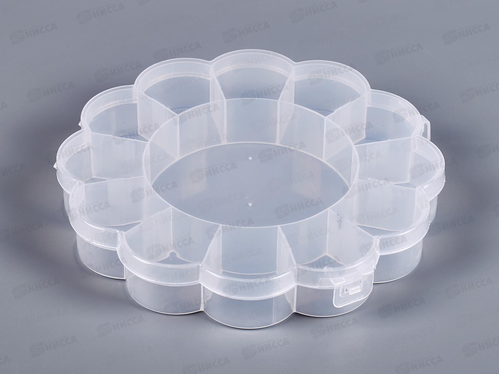 Коробка пластик для швейных принадлежностей Gamma ОМ-013 прозр.