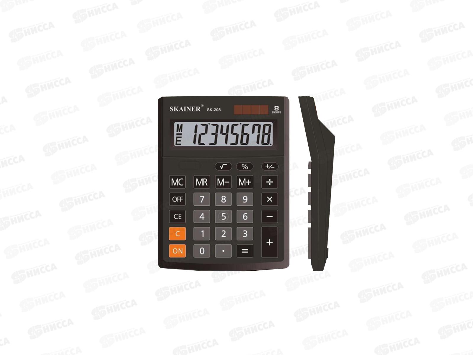 Калькулятор SKAINER SK-208 8 разрядный, маленький настольный черный   *40