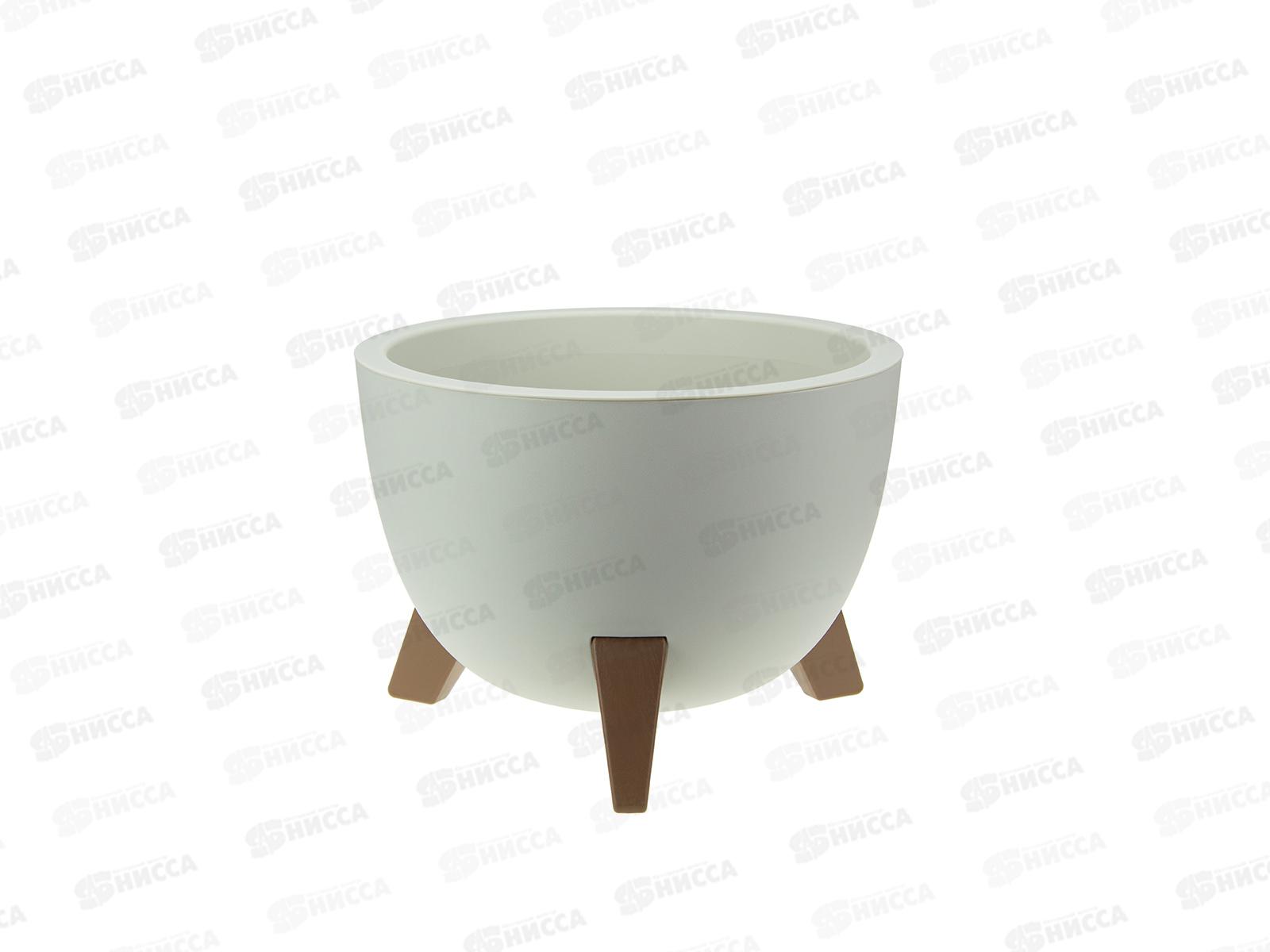 Кашпо ФЛОРИАН D250мм 4,2л Белый ротанг *5 М3186