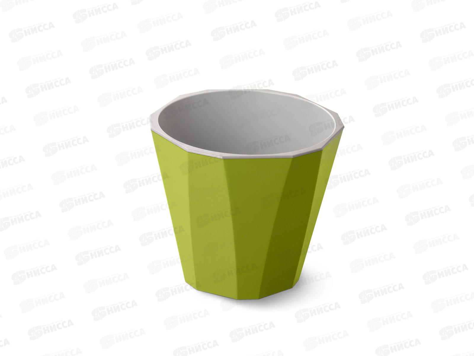 Кашпо &quotПалермо&quot со вставкой 1,8л С316ОЛВ оливковое  *20