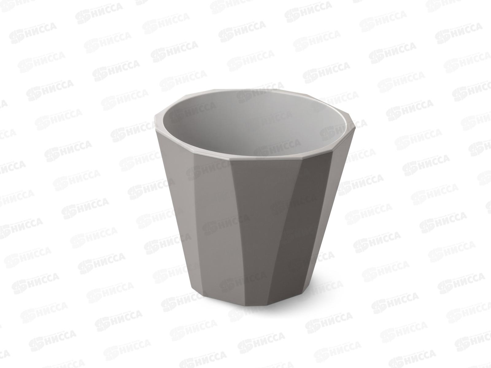 Кашпо &quotПалермо&quot со вставкой 1,8л С316ТСЕР темно-серый  *20