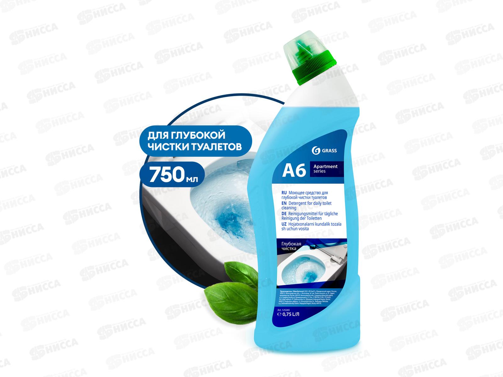 Apartament series A6 моющее средство для туалета, 750мл, 125265  *12