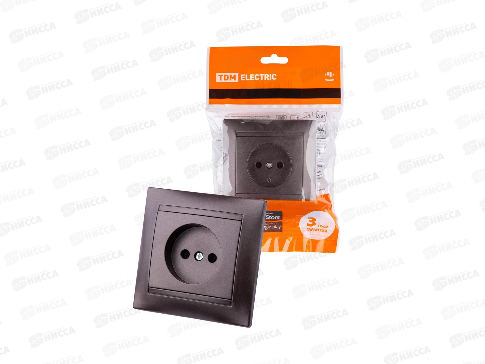 Розетка TDM скрытой установки 10А 250В шоколад &quotЛама&quot, 0522 *10