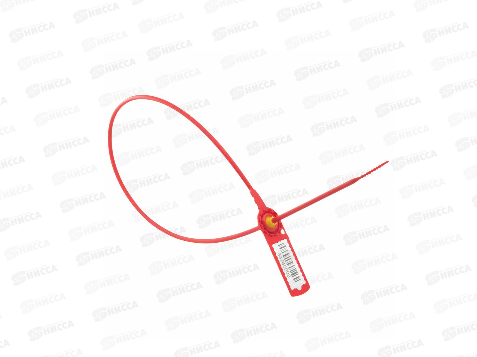 Пломбы пластмассовые номерные,самофикс.красн,стрела,525 мм, 50шт,607445 *20