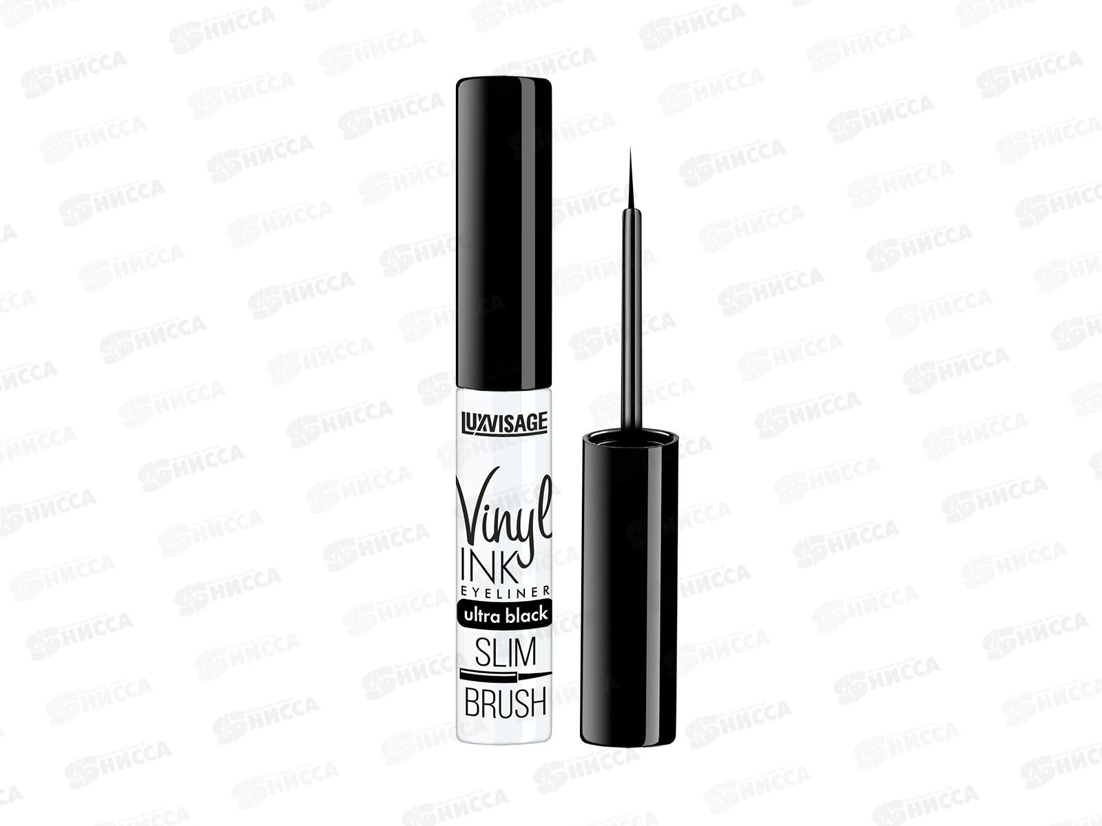 LUXVISAGE Подводка для глаз Vinyl INK ultra black *6