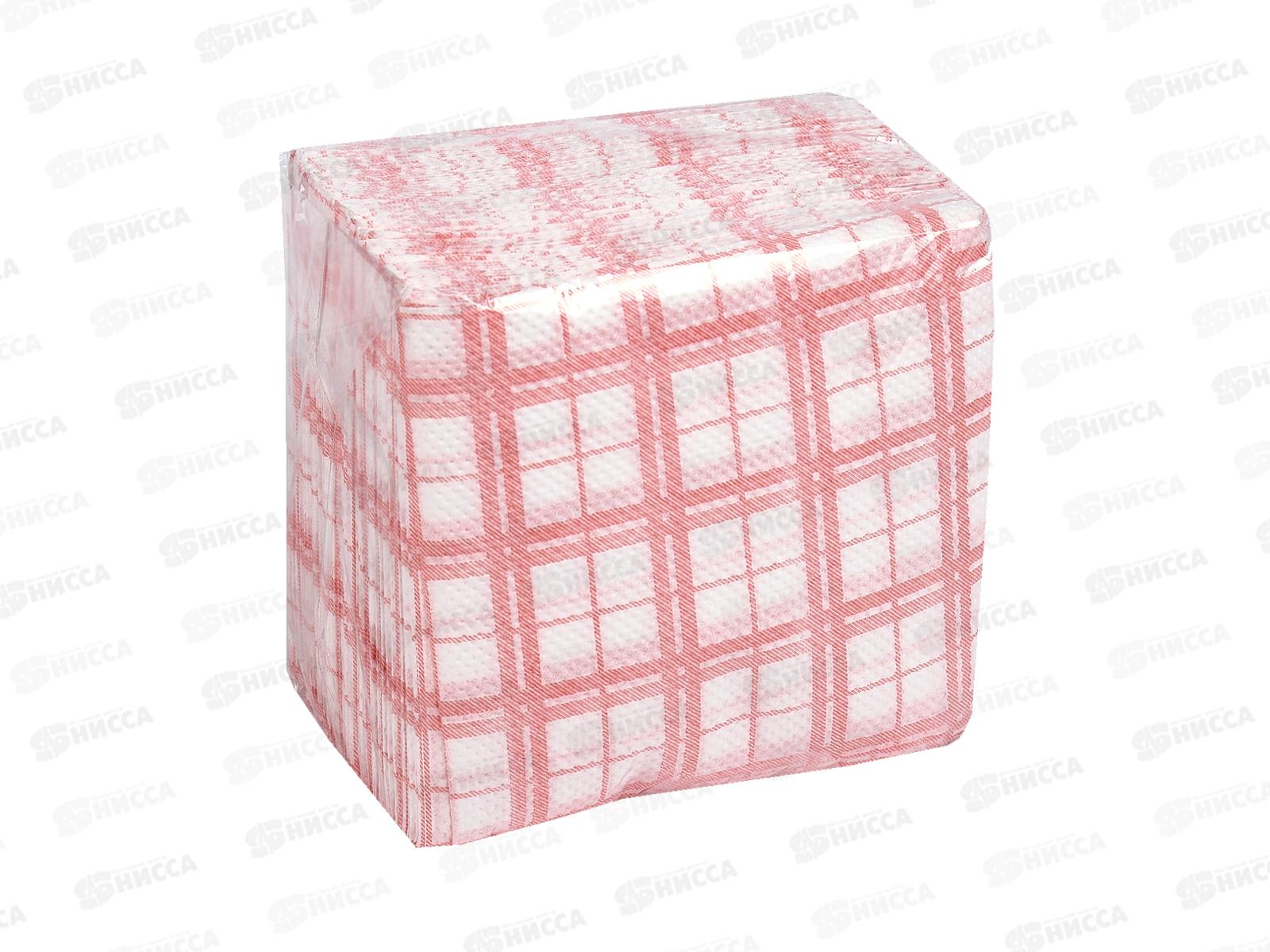 Салфетки ДЕКОР 100шт клетка-шотландка цветные *32