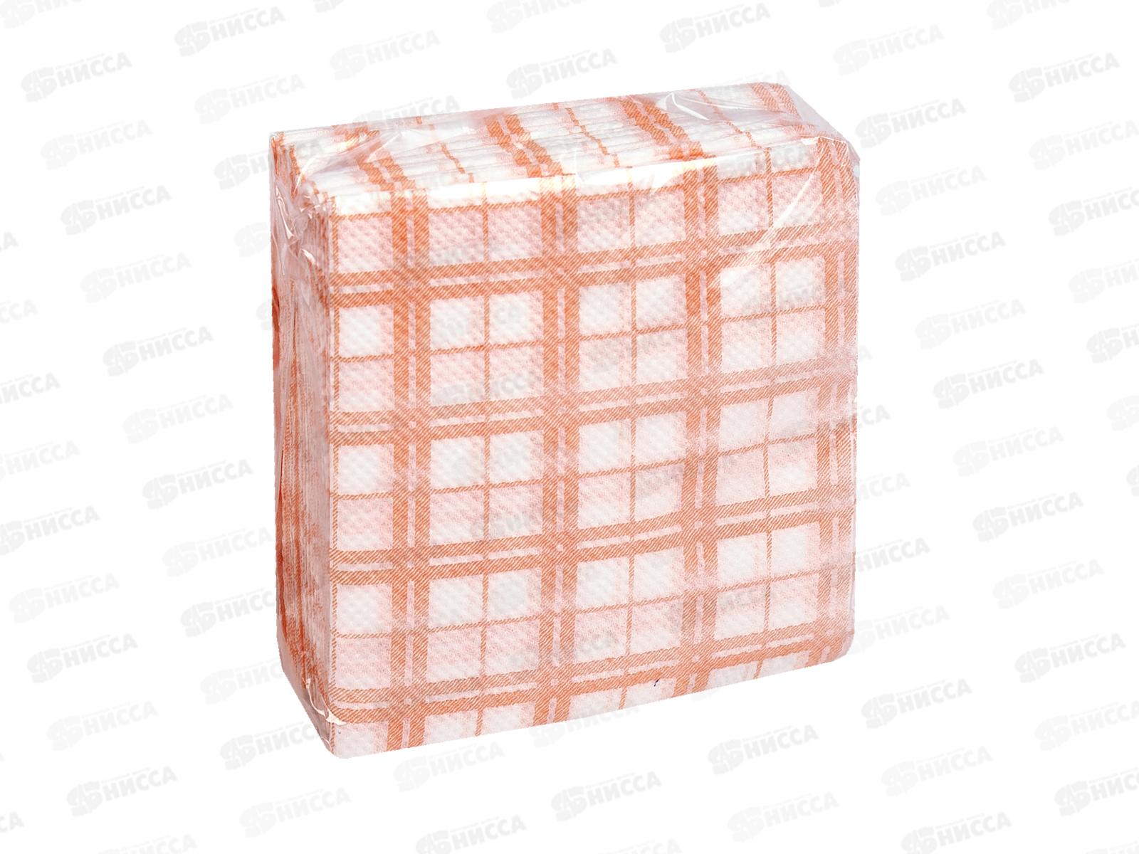 Салфетки ДЕКОР 50шт клетка-шотландка цветная *60