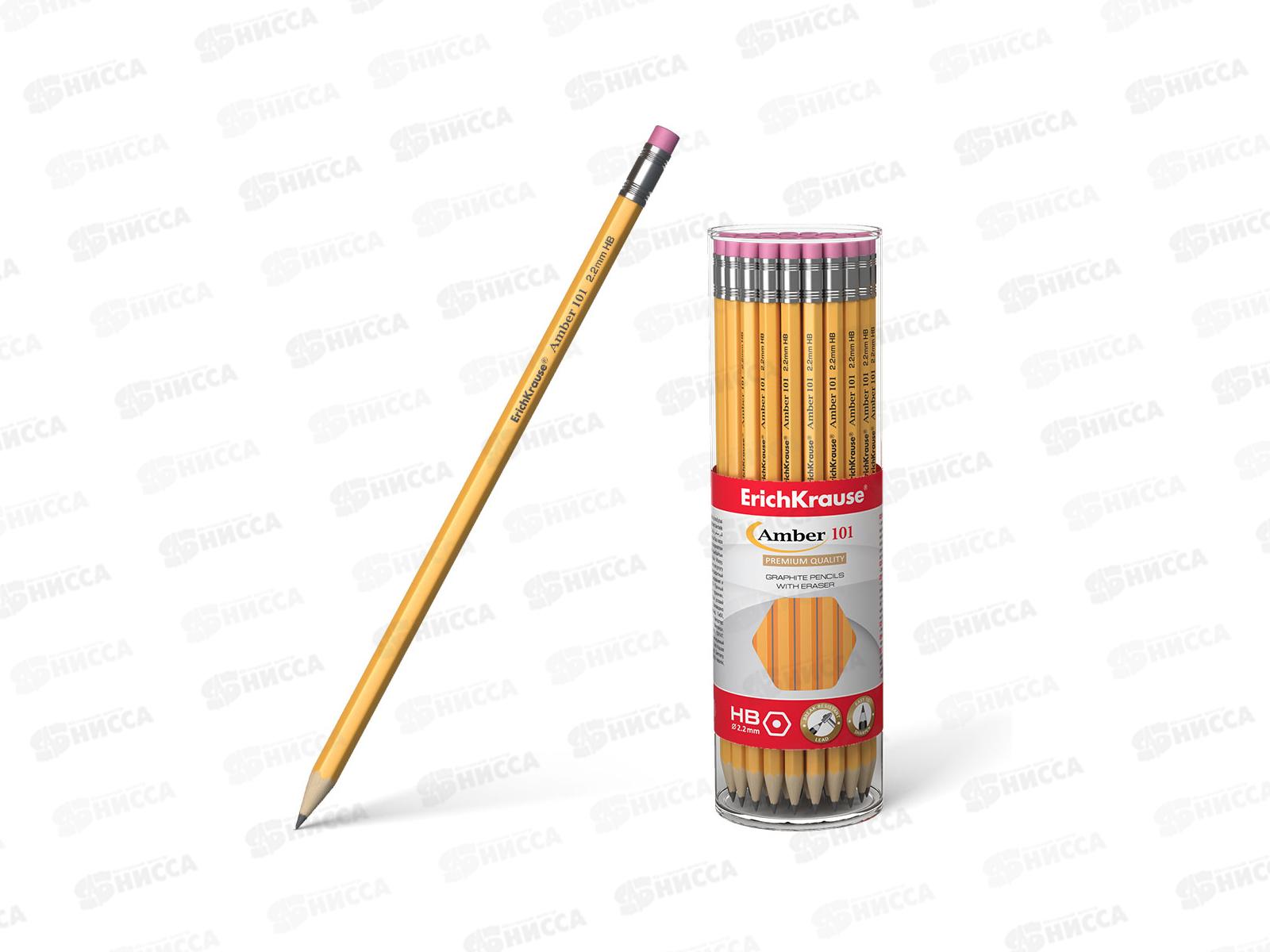 Карандаш чернографитный с ластиком EК Amber 101НВ 45602 *42/252
