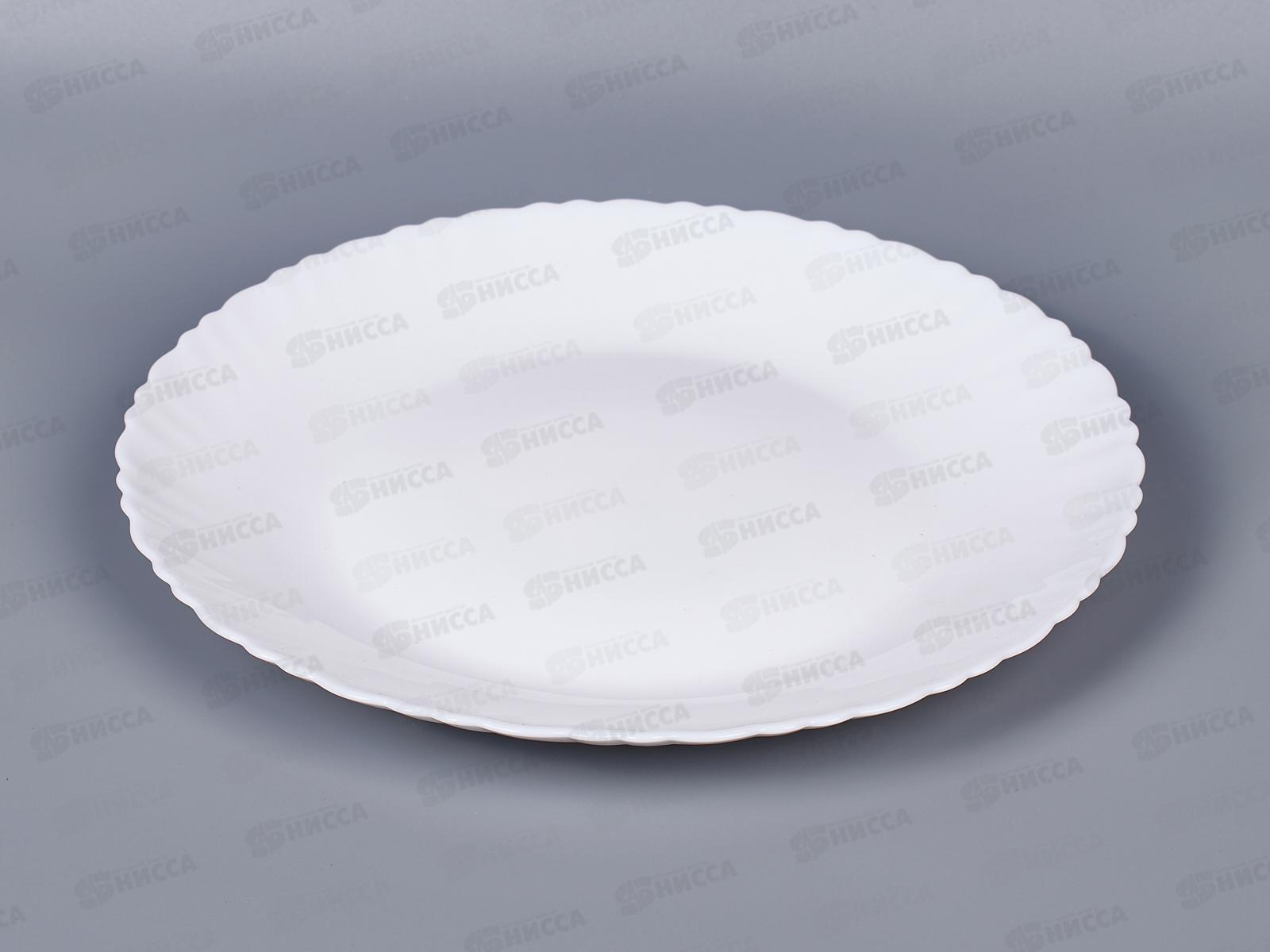 Тарелка плоская круглая d-24см (6/36) 100бел-твч9,5 Белье