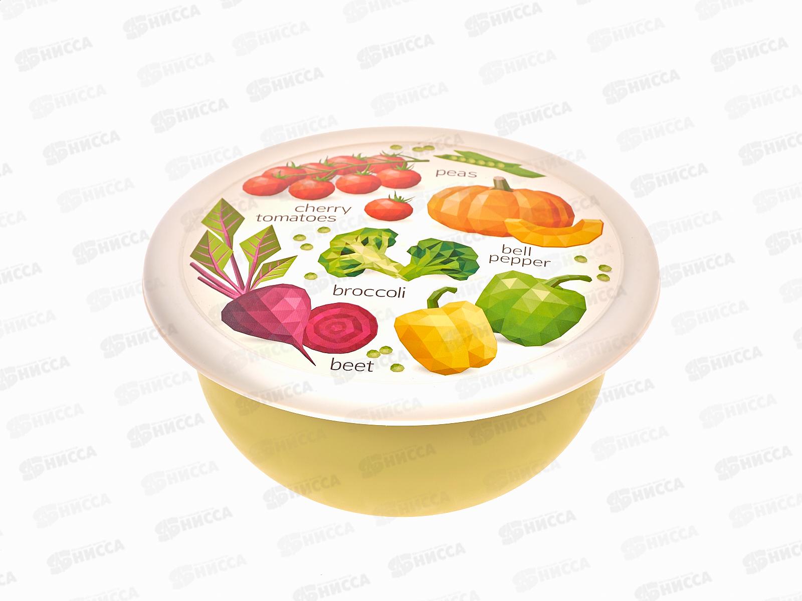 Миска 1,2л с крышкой с декором Салатовый 221140820/04*18