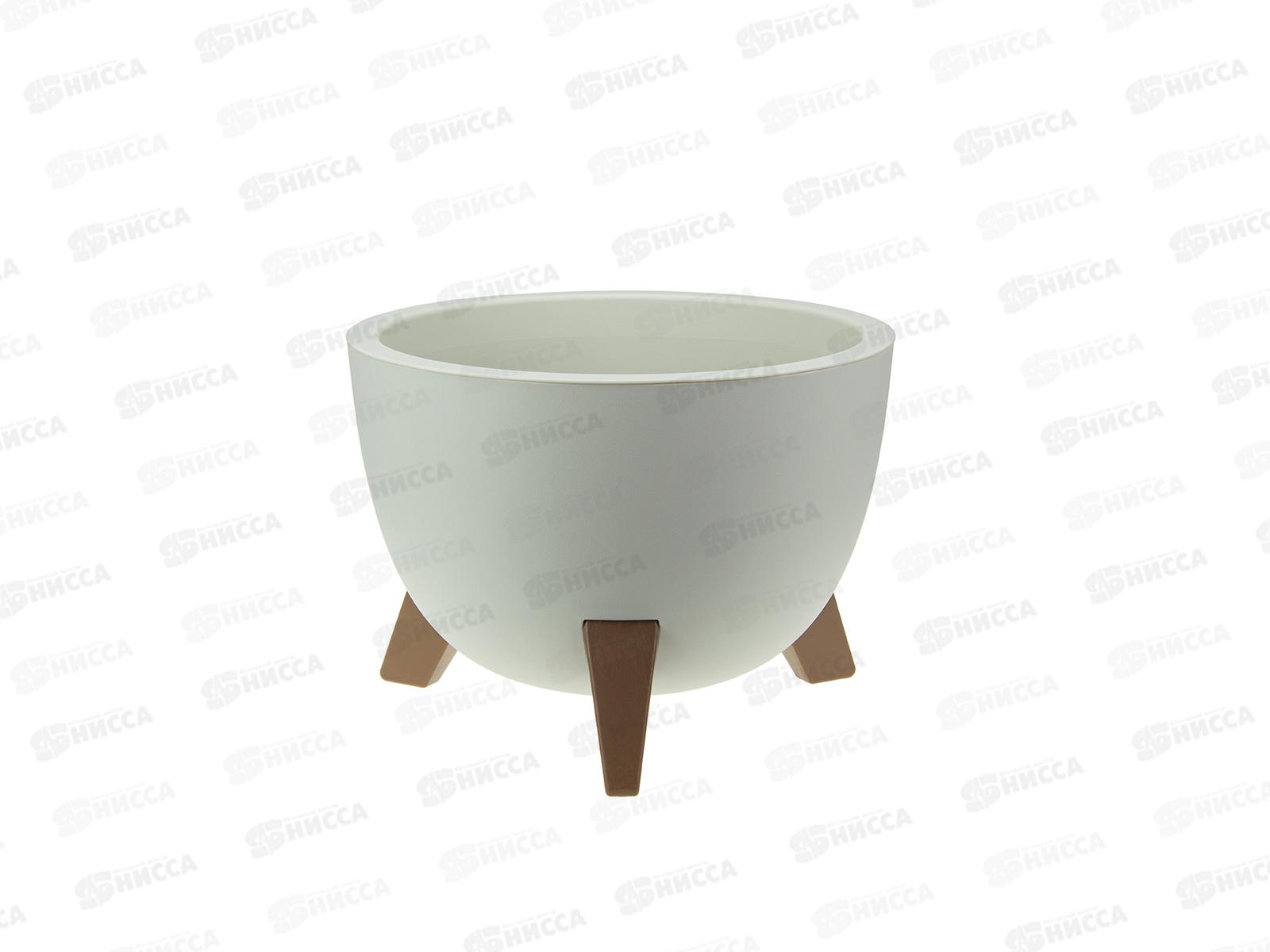 Кашпо ФЛОРИАН D350мм 12л Белый ротанг М3187 *3