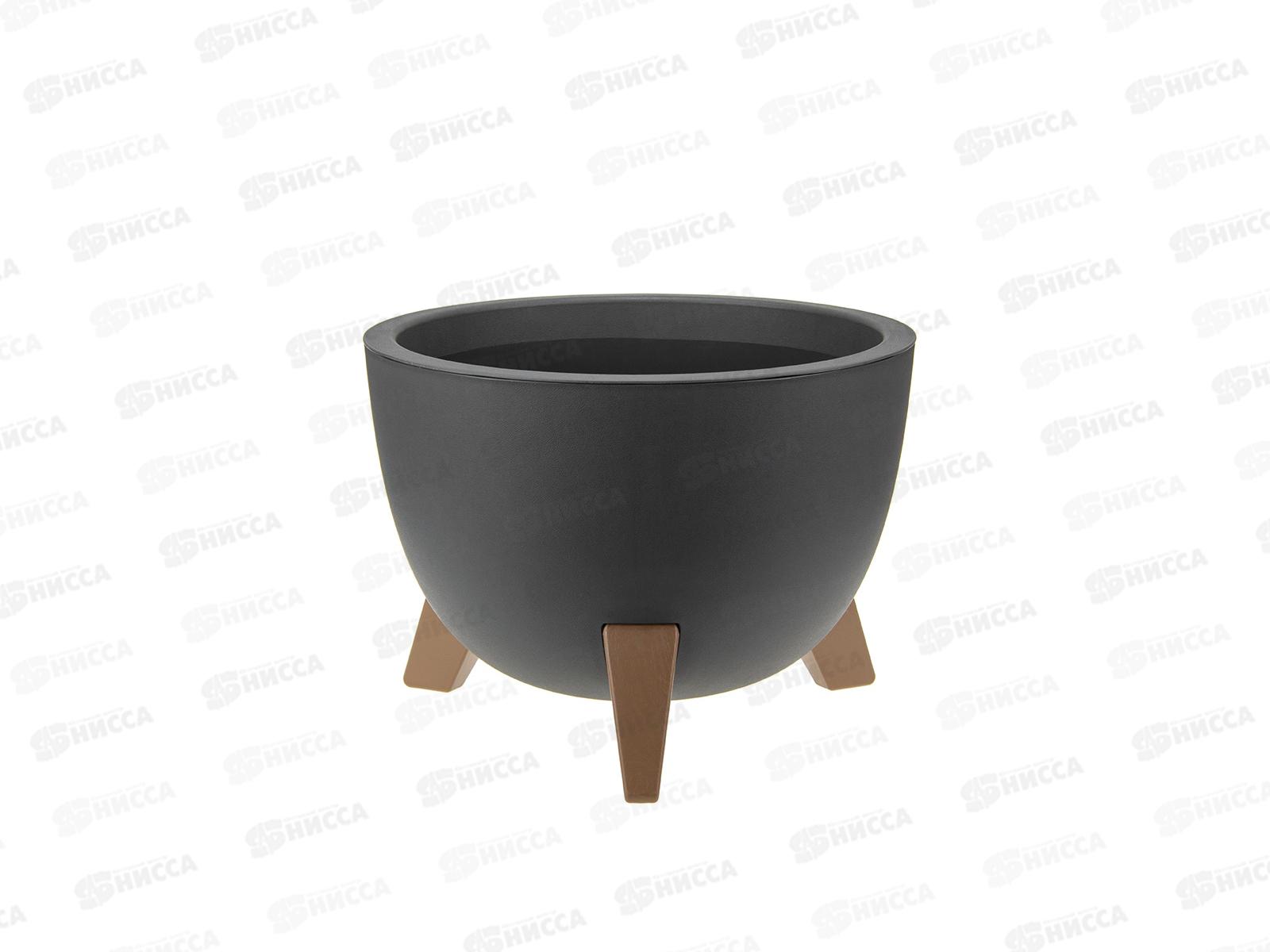 Кашпо ФЛОРИАН D350мм 12л Графитовый М3187 *3