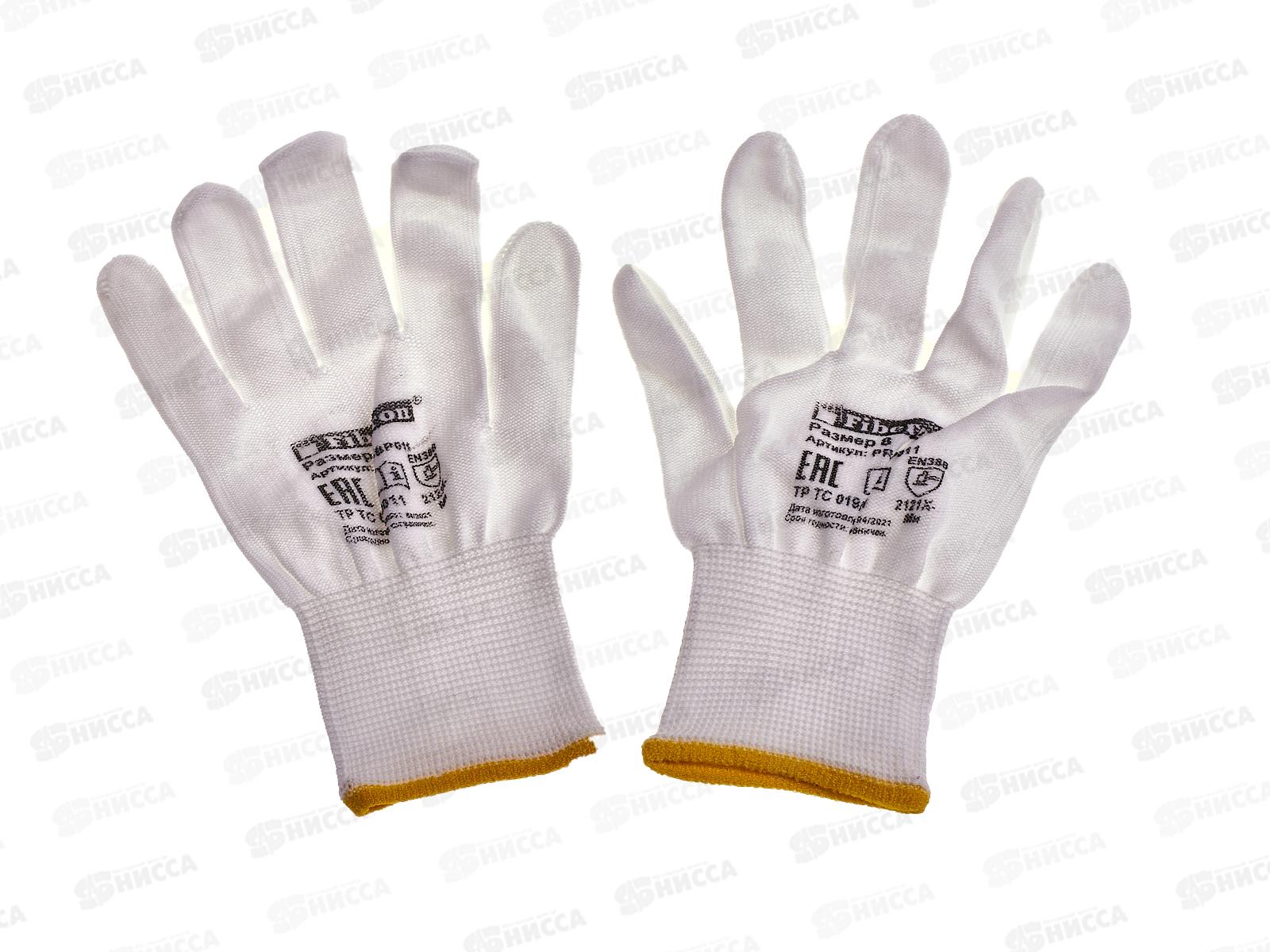 Перчатки PR-BP011 Для сборочных работ полиэстер р.(M)8 белые *10/300
