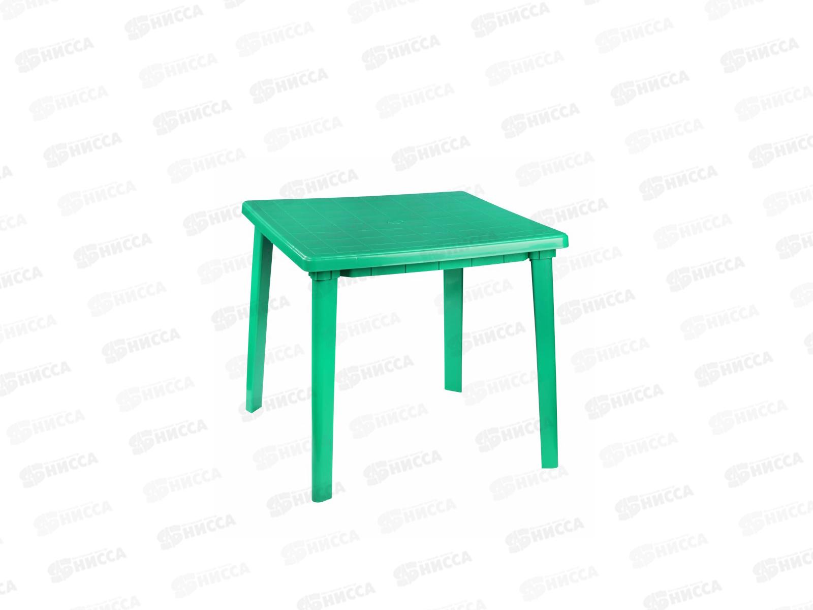 Стол 800*800*740мм квадратный зеленый М2596 *1