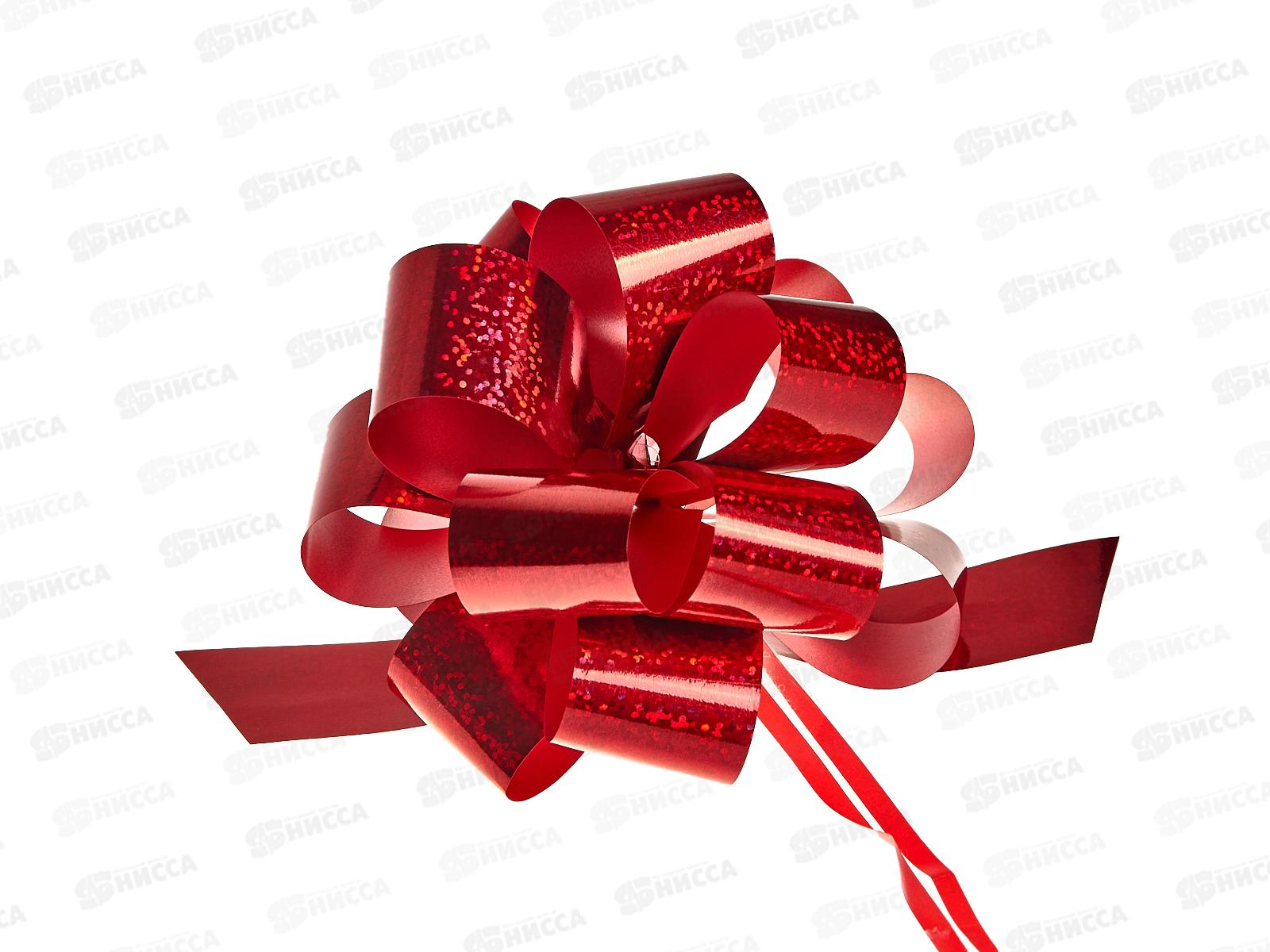 Бант-шар MI Голография, 3см, красный БЛ-8081