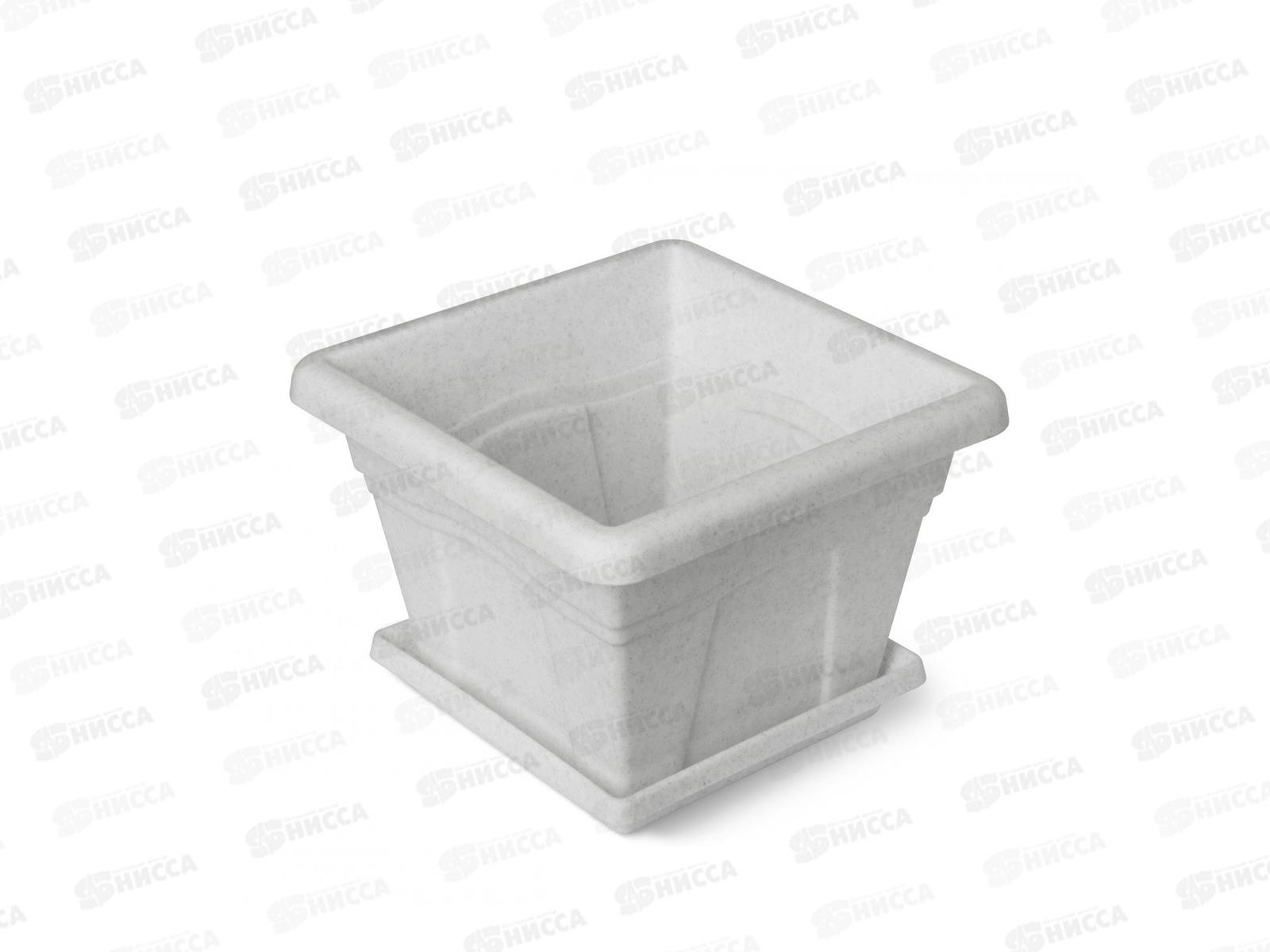 Горшок Квадро-2,9л Серый с/п  162Сер *24