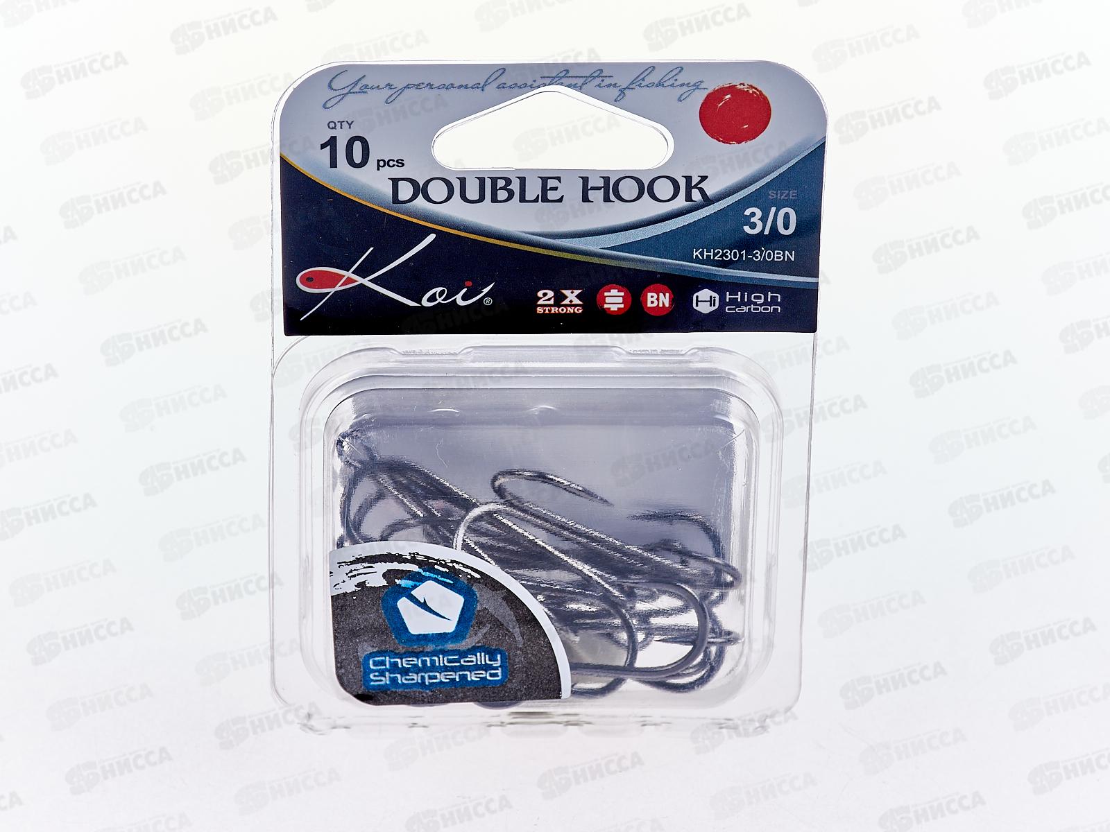 Крючок KOI &quotDOUBLE HOOK&quot р.3/0 (INT),цв BN, двойник КН2301-3/0BN 10шт