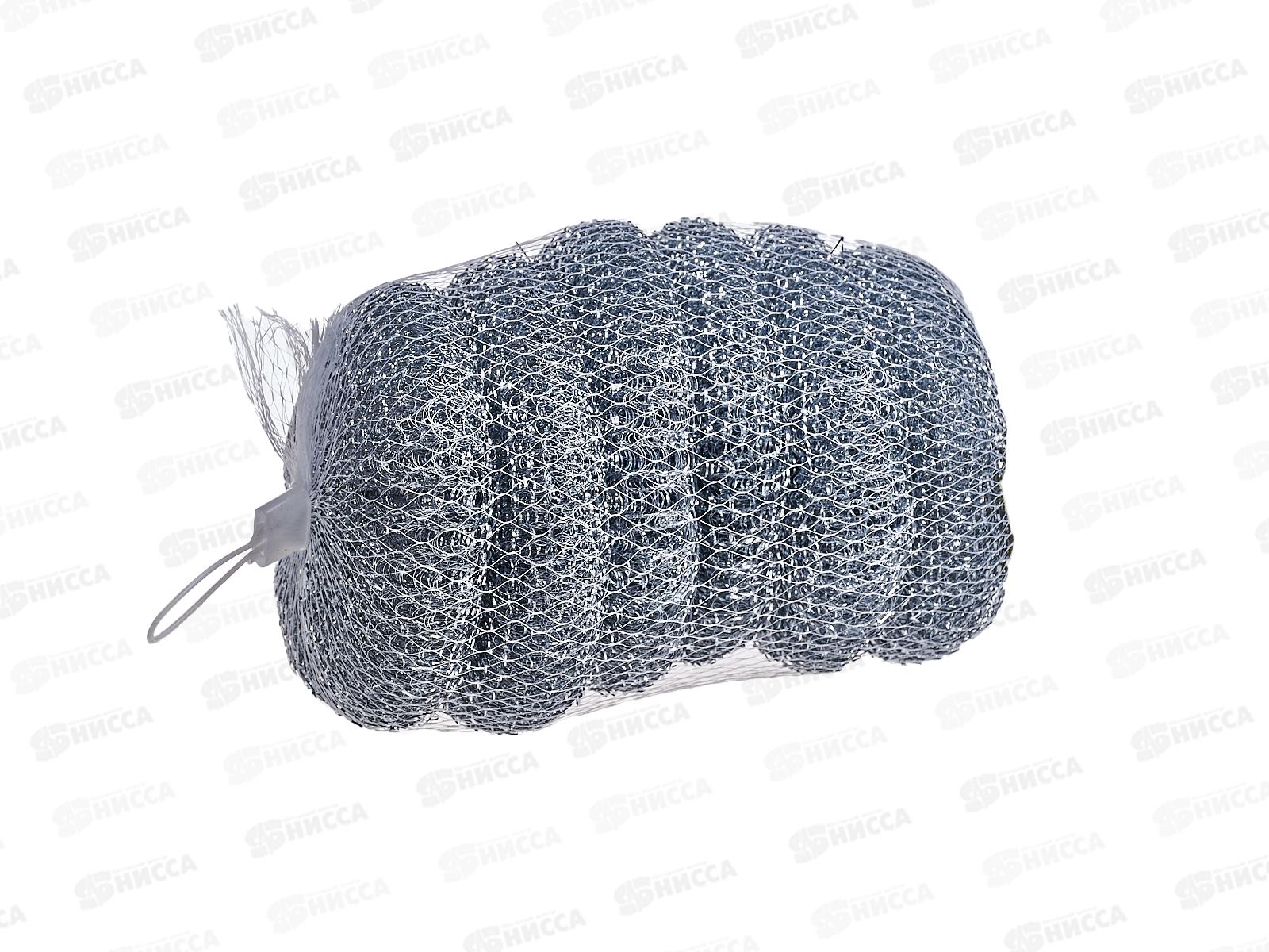 Губка для посуды металлическая 6шт по 25гр (048241) *120  Ж