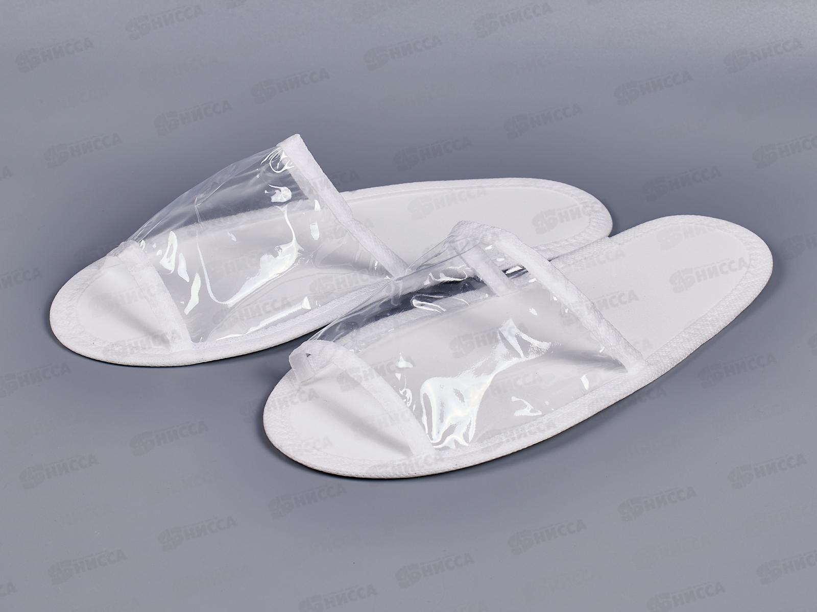 Тапочки одноразовые для сауны прозрачный верх р.43-44 EL-T64