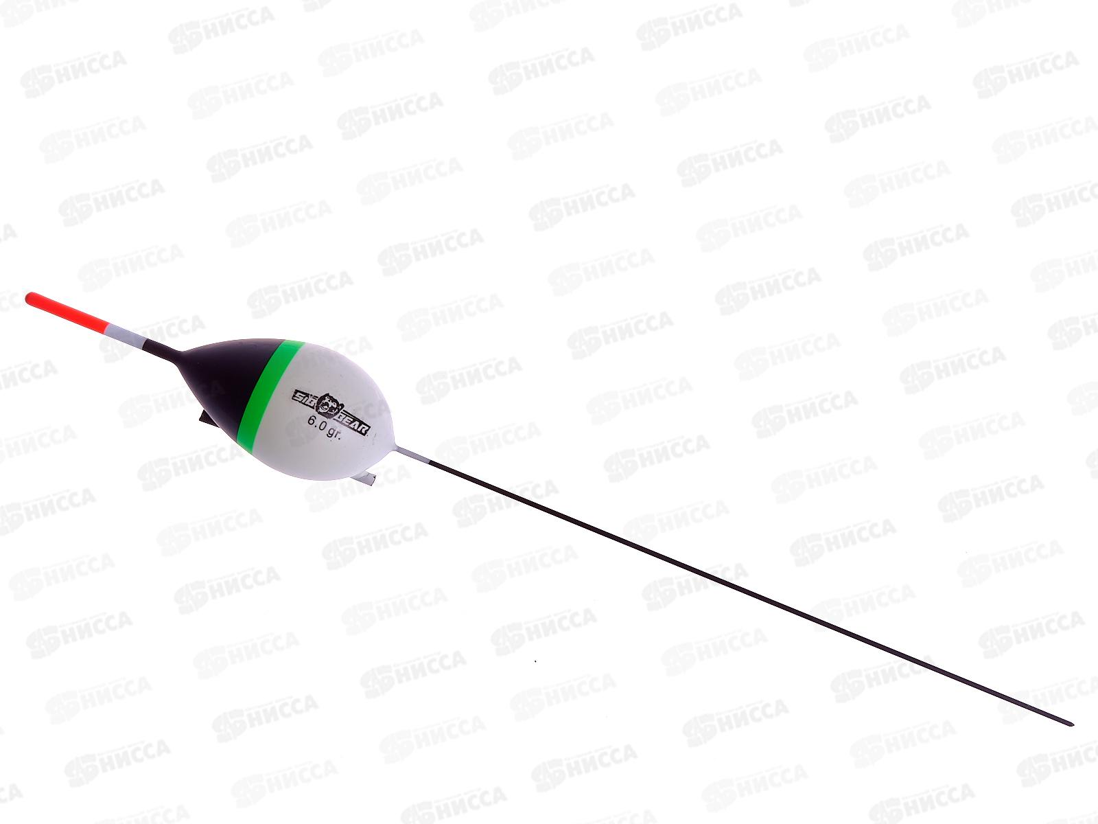 Поплавок SIBBEAR бальса скользящий цв антена белый 6г 9009 060 *1/10