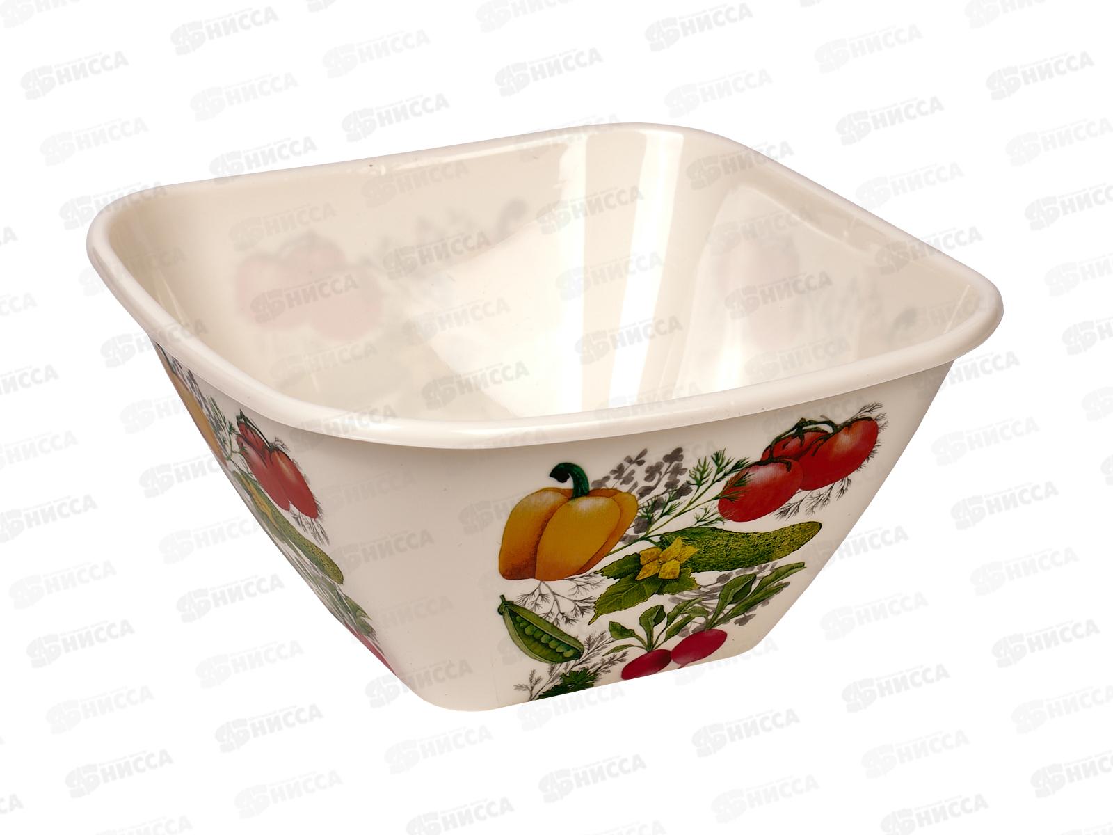 Миска 2л Bergamo квадратная декор Светло-бежевый 221129725/01 *20