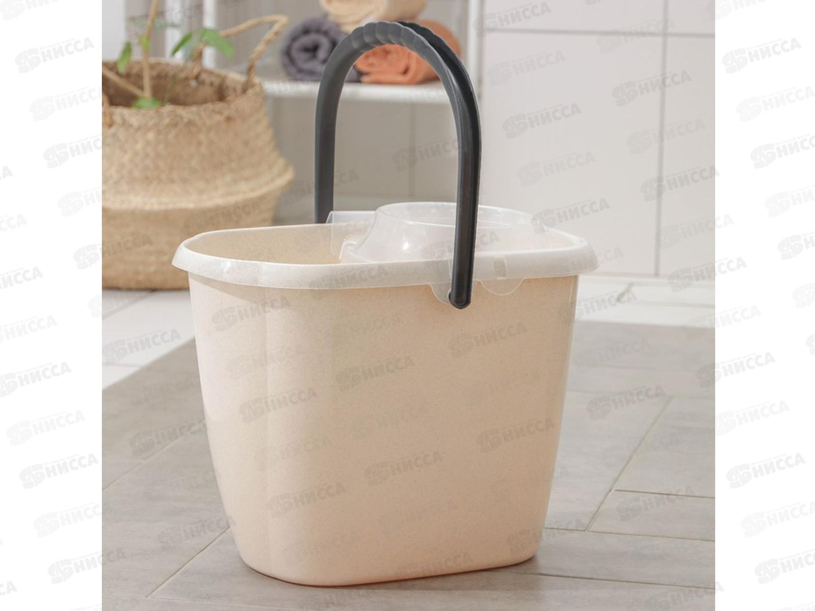 Ведро 13л &quotMalta" прямоугольное с отжимом МОП 221210027/04