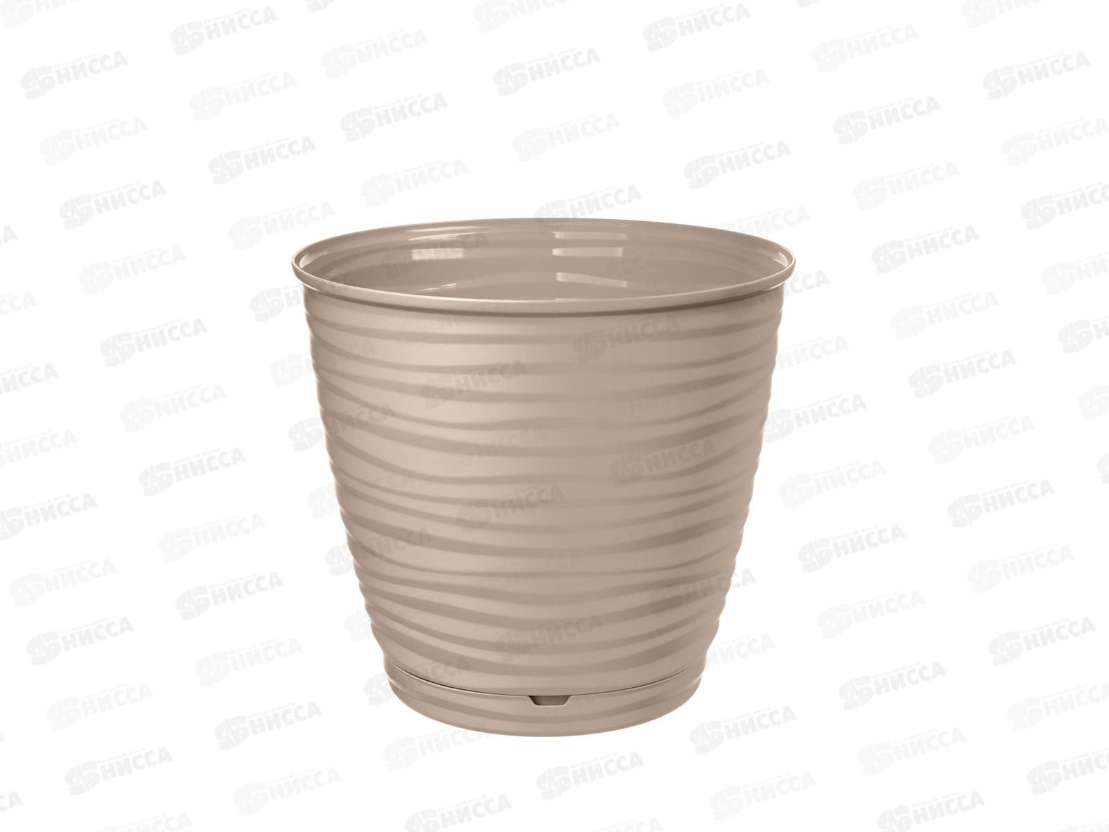 Горшок для цветов &quotSaffron" 1,5л с поддоном  Бежевый 221610127/01 *24