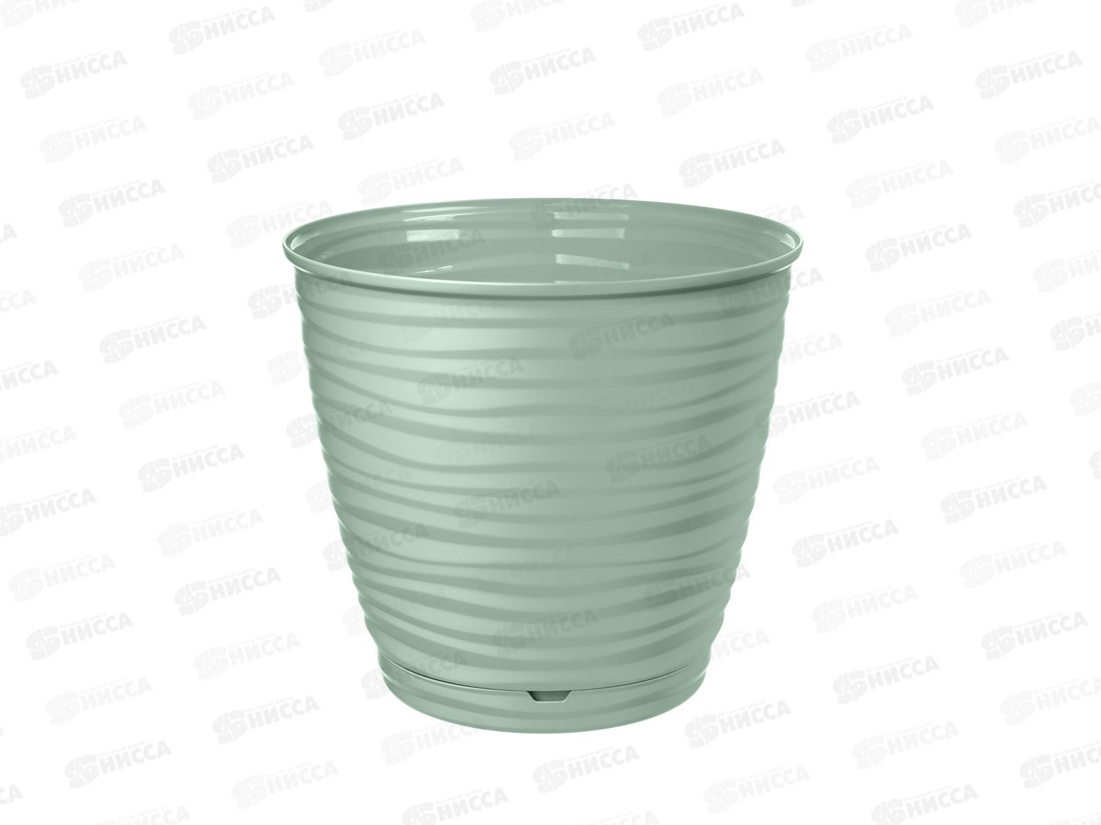 Горшок для цветов &quotSaffron&quot 5,4л с поддоном  Светло-зеленый 221610317/03 *14