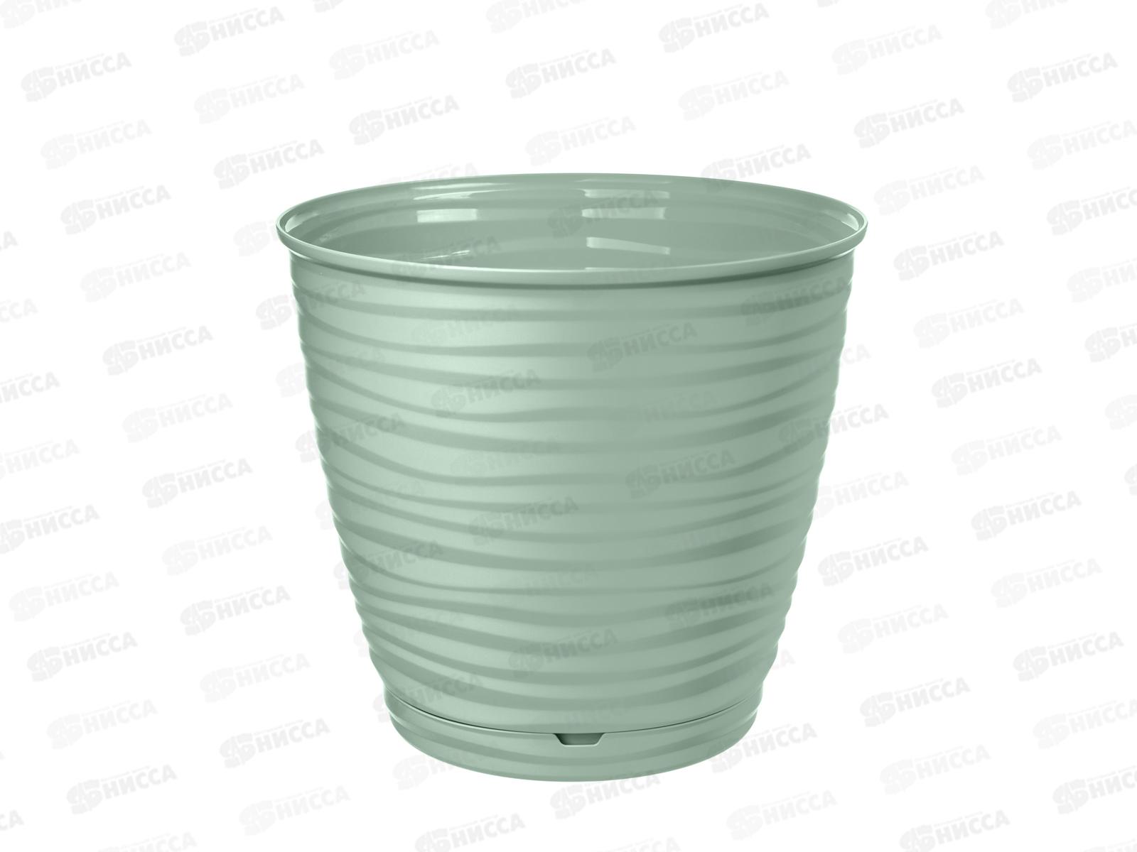Горшок для цветов &quotSaffron" 9,1л с поддоном  Светло-зеленый 221610417/03 *9