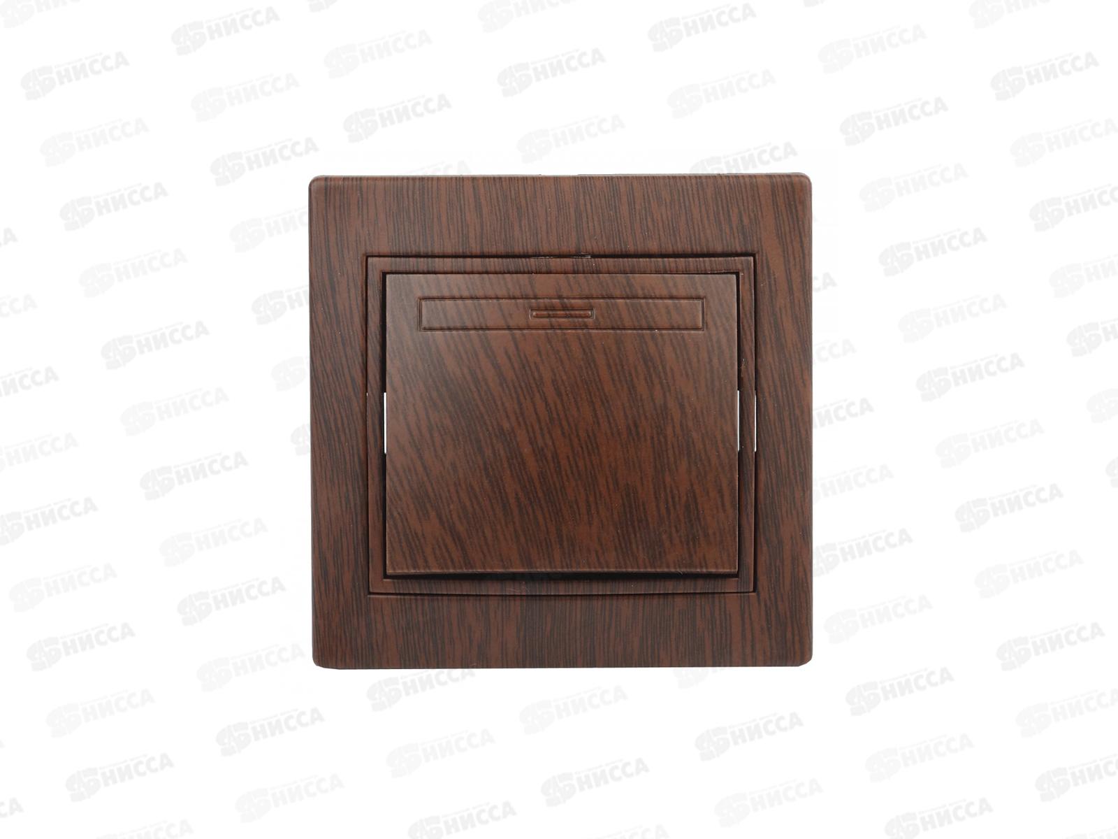 Выключатель INTRO Plano cкрытая установка, 10А-250В, IP20, венге, 1-101-10