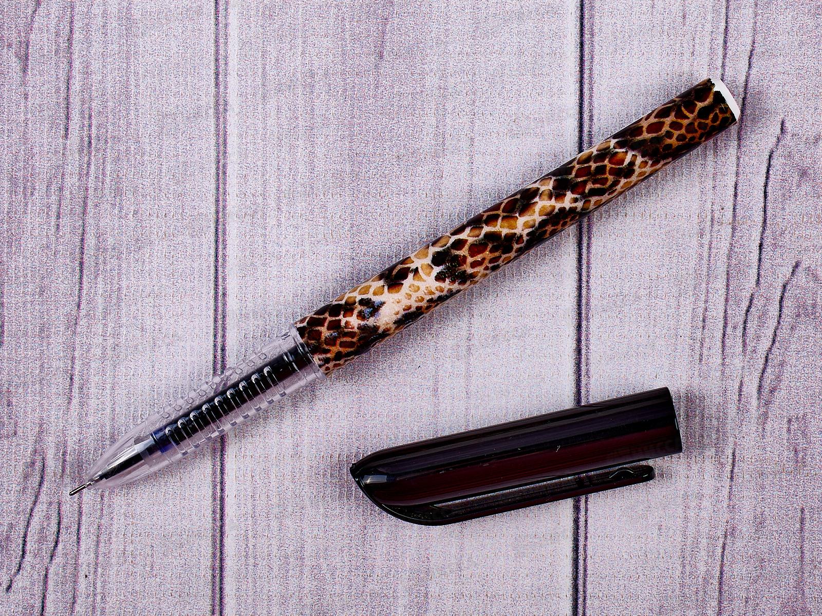 Ручка гелевая  BASIR Snake texture  синяя, 0.5мм, К602 *12/144/1728