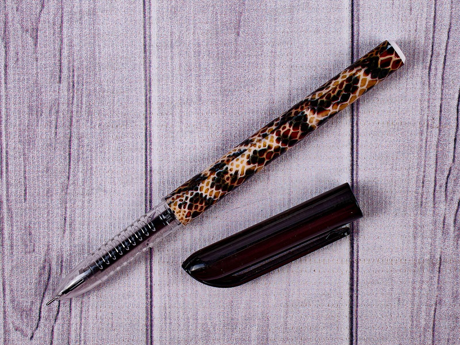 Ручка гелевая BASIR Snake texture  чёрная , 0.5мм, К602 *12/144/1728